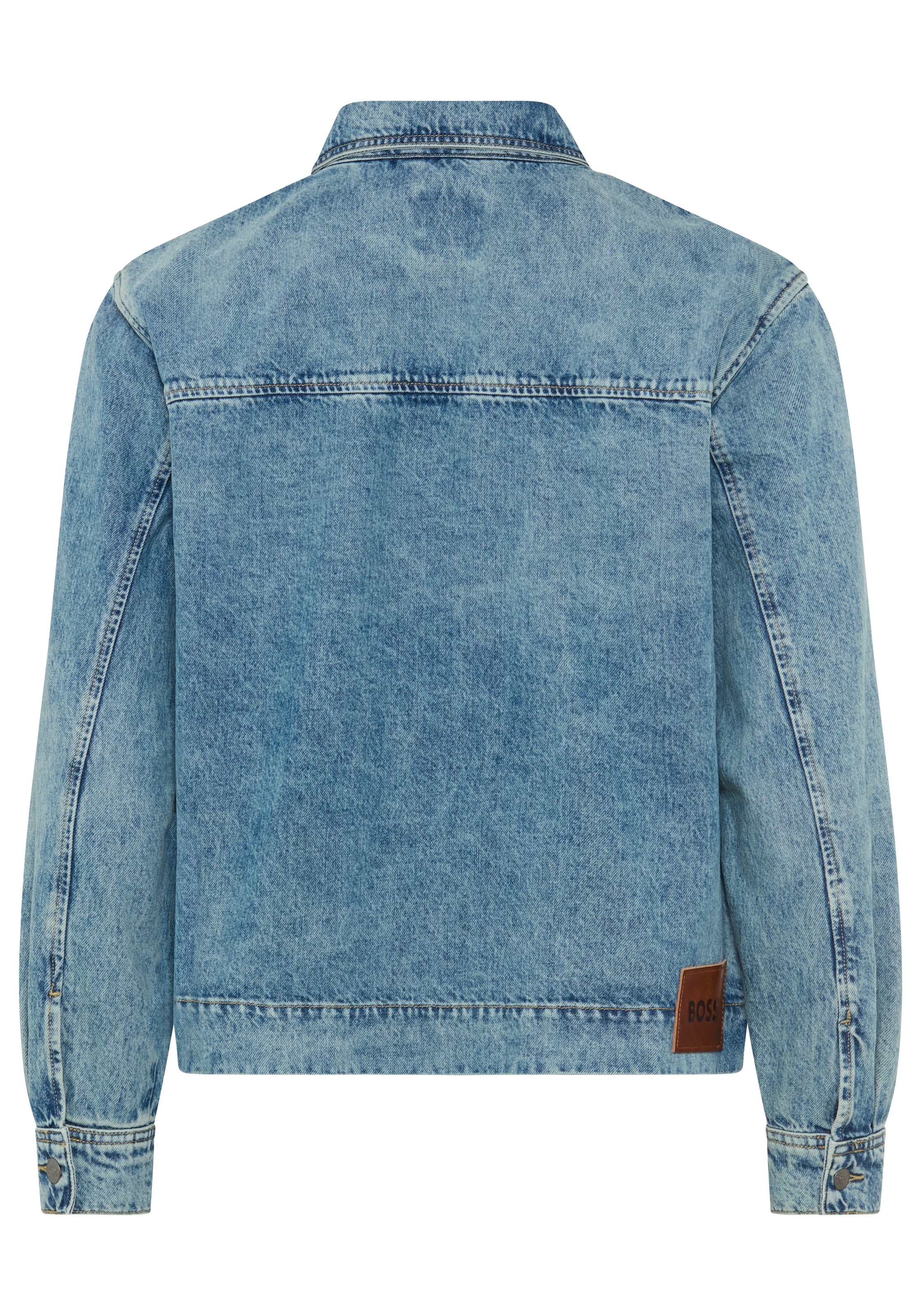 BOSS ORANGE Jeansjacke »LUNEY BO« Reissverschluss, Regular Fit, Stretch-Denim