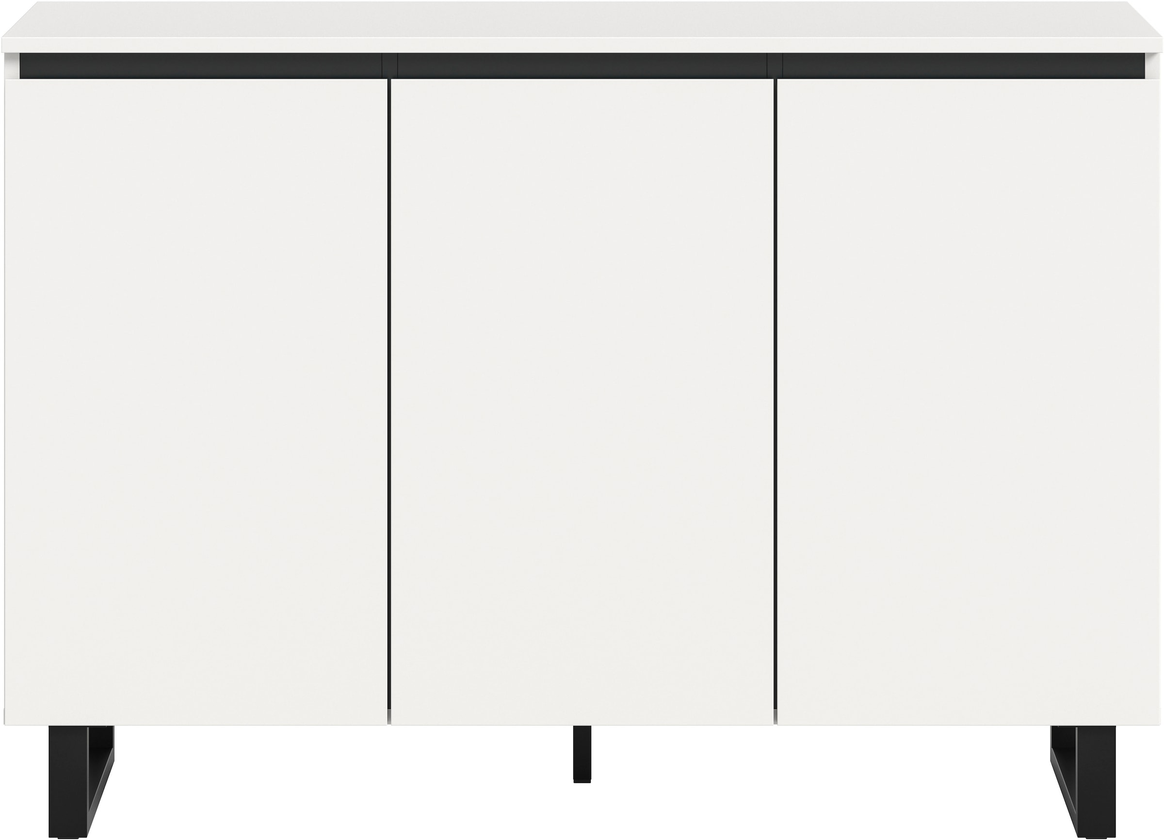 Home affaire Buffet »TOMA, Breite: 120 cm, mit Metall-Kufen-Fuss, 3 Türen, 3 Einlegeböden« buffet, commode, armoire, étagère, highboard