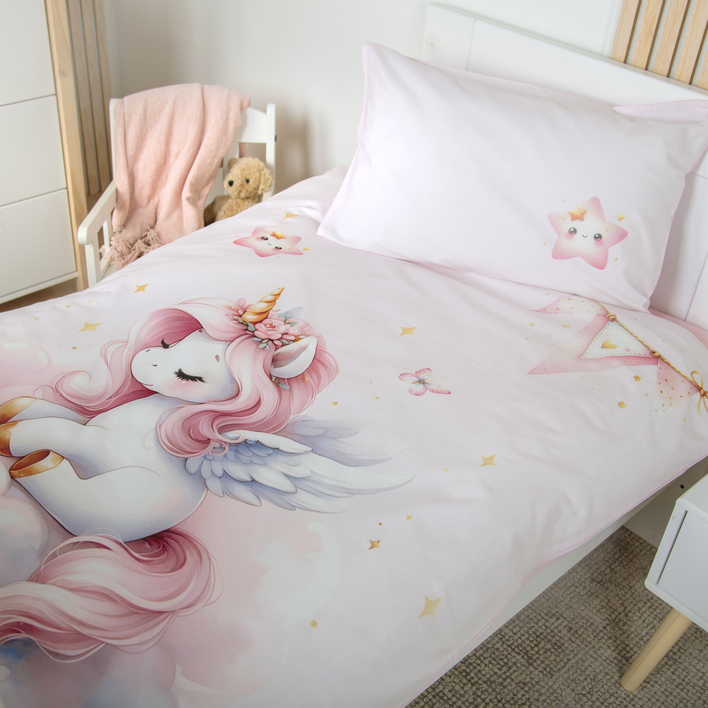 Baby Best Linge de lit pour bébé »Einhornzauber« 2 Parure de lit réversible