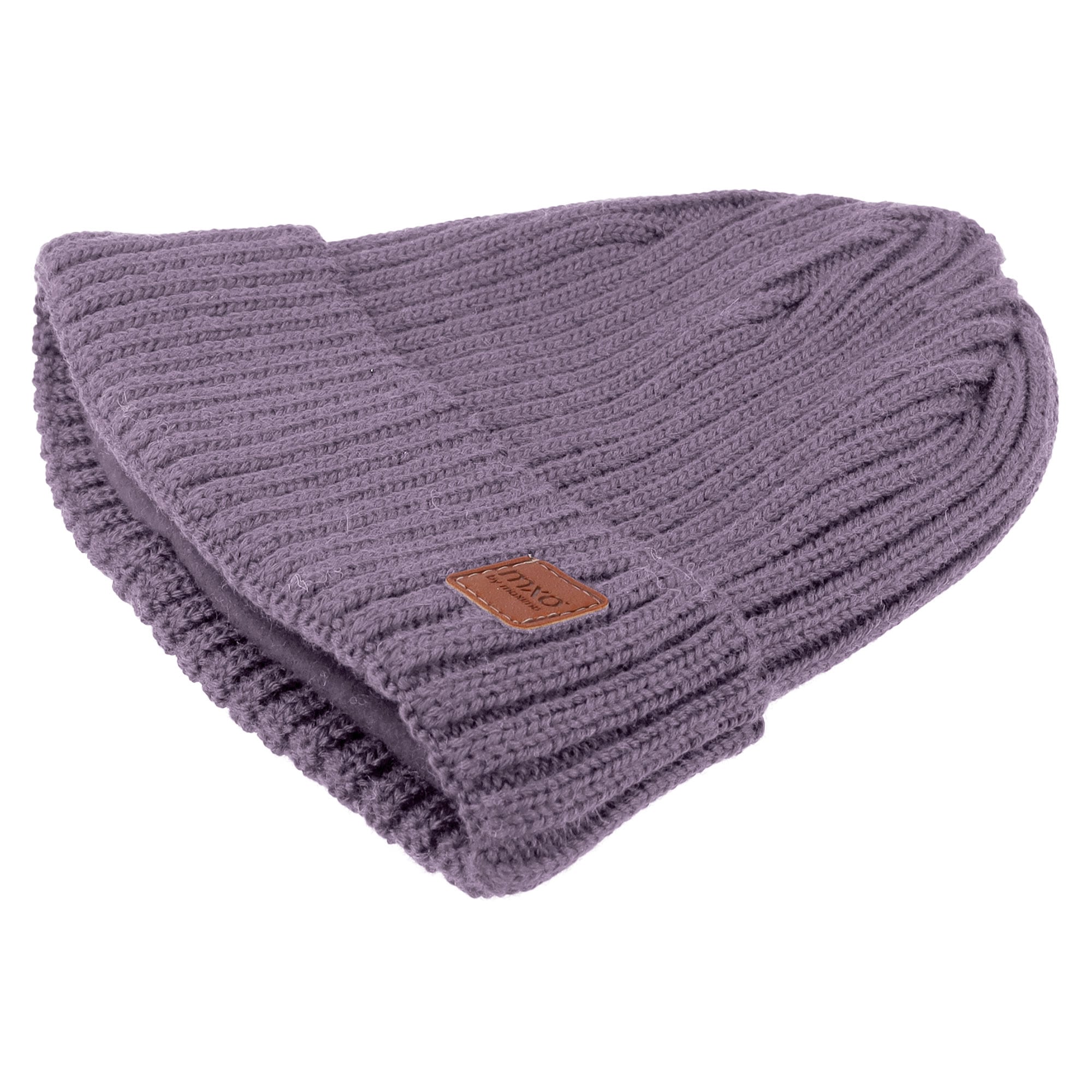 MAXIMO Strickmütze Wolle, gefüttert, breiter Umschlag