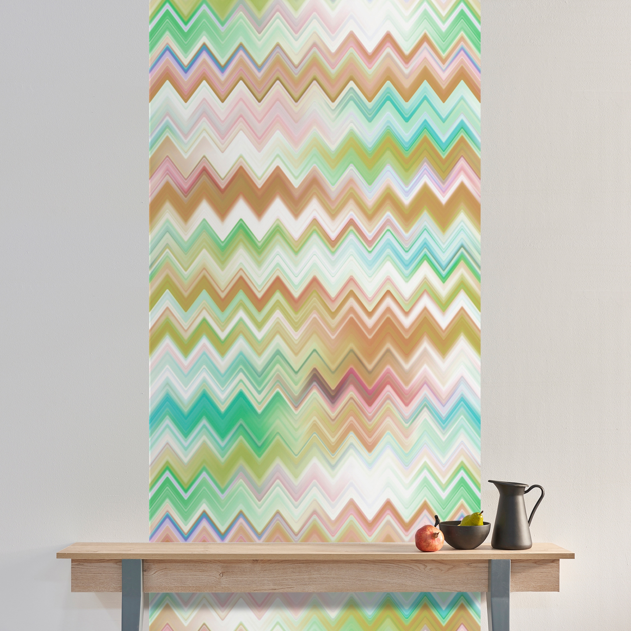 queence Vinyltapete »Alfred« Farbverlauf | abstrakt | bedruckt | gemustert glatt 90x250cm, selbstklebend, kinderleichte Anbringung, , Sticker