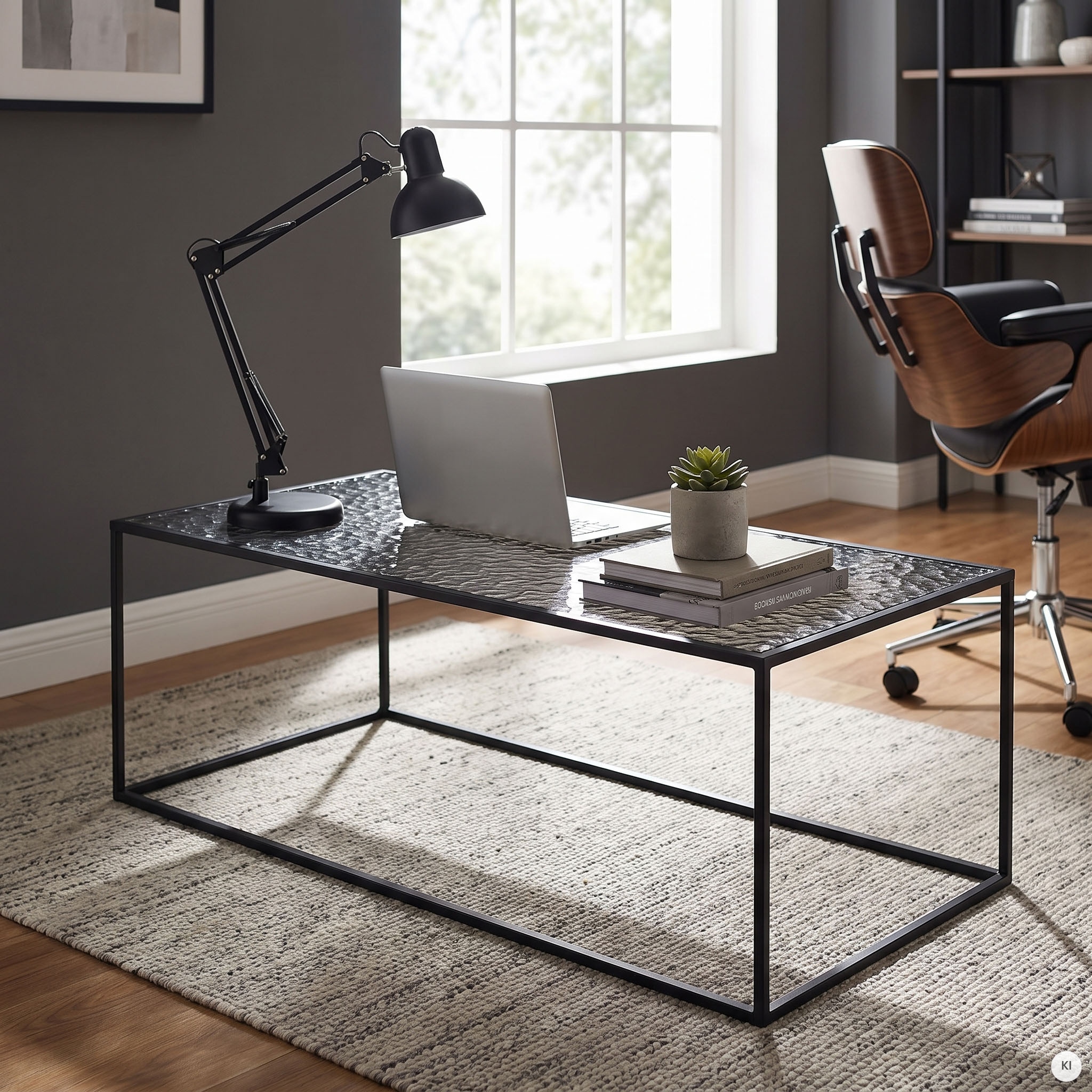 SalesFever Table basse »Wohnzimmertisch - Design trifft Funktionalität« 1 cuis tlg. plateau en verre avec effet structuré