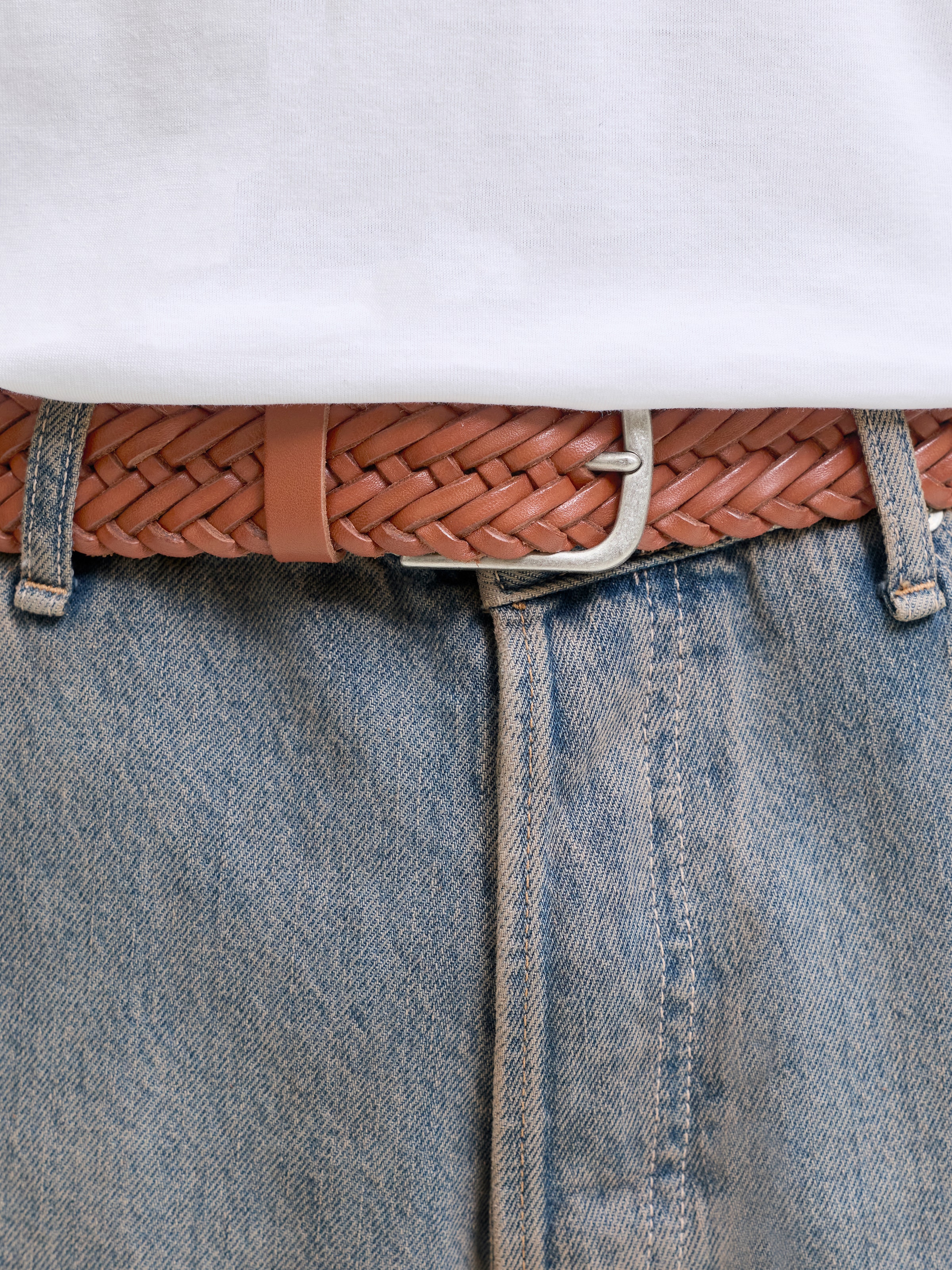 Jack & Jones Ceinture en cuir »JACJOE BRAIDED LEATHER BELT«