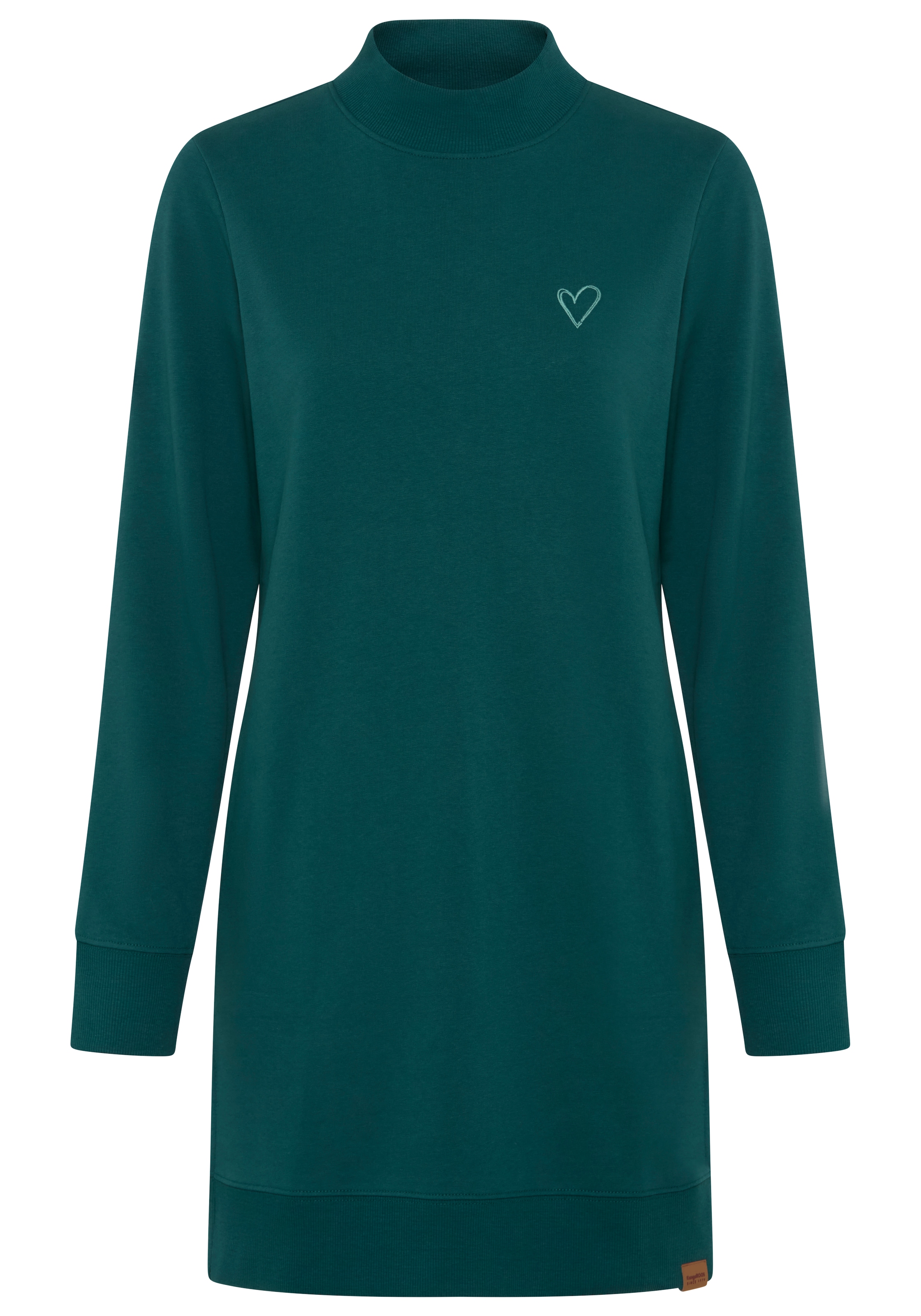 KangaROOS Sweat-shirt long , avec col côtelé, en coton et polyester, longueur couvrant les fesses
