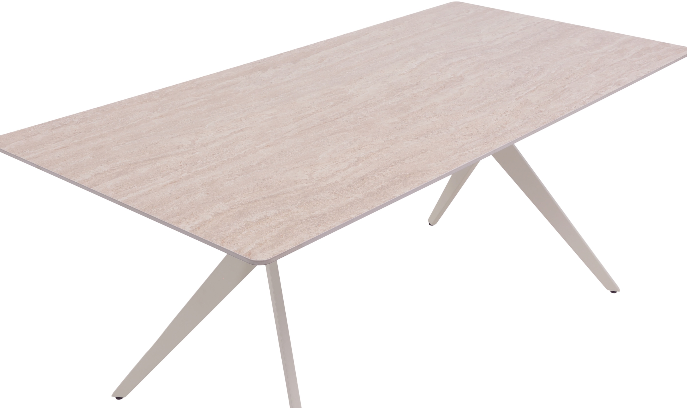 HELA Esstisch »PACCINO« 1 Stk. tlg. Sintered Stone, Marmoroptik, Platte fest (1 cm), Metallgestell konisch