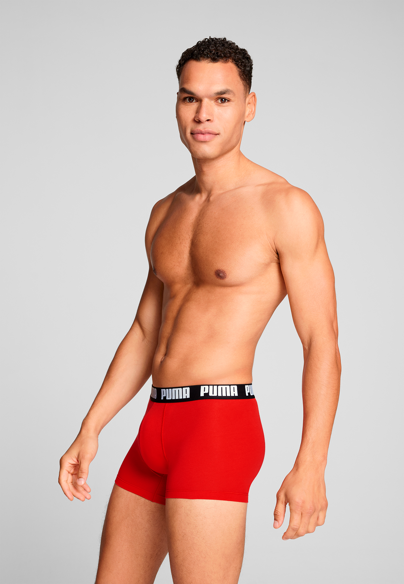 PUMA Boxershorts »PUMA MEN EVERYDAY BASIC BOXERS 2P« Packung,  mit Puma Webbund