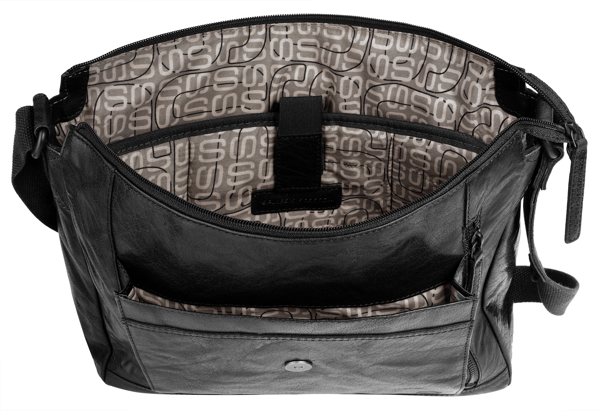 Spikes & Sparrow Sac de messager echt Leder