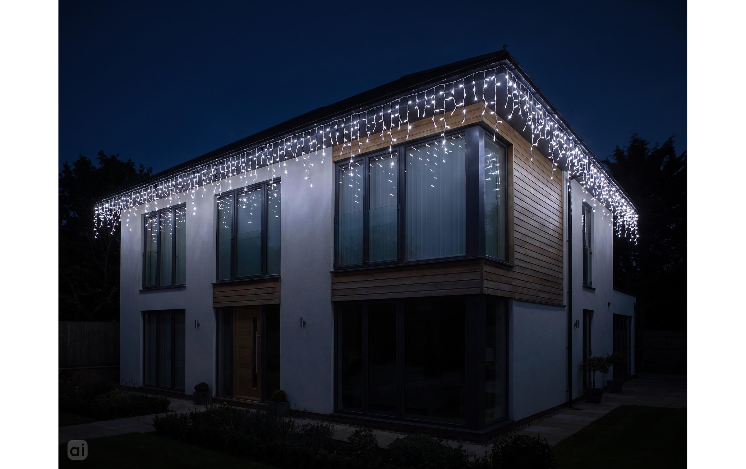 Cocon Guirlande lumineuse »Eiszapfen-Lichterkette, 960 LEDs Neutralweiss, 23.8 m«
