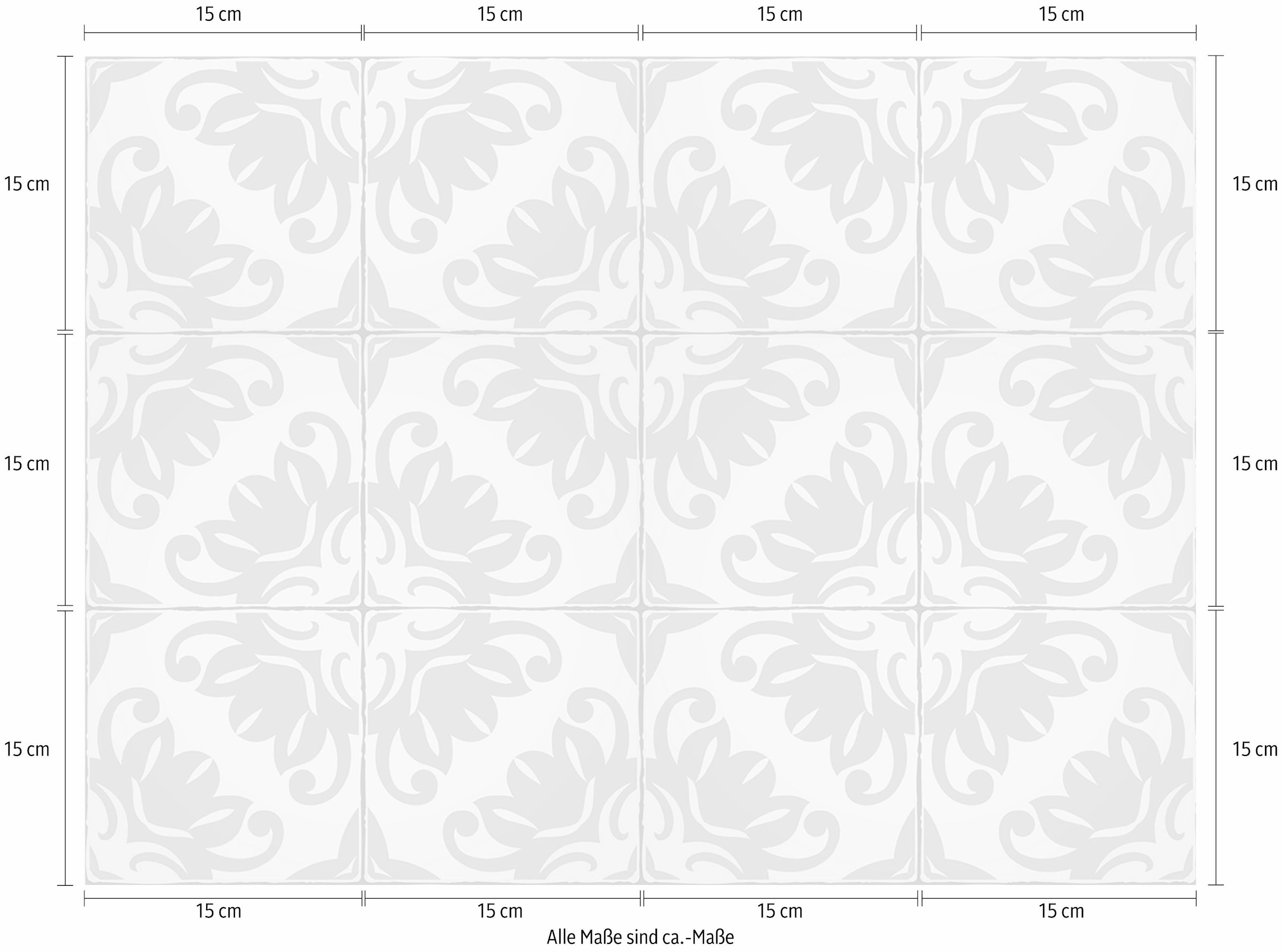 Home affaire Fliesenaufkleber »Ornamente« Stickerfliesen, selbstklebend, Sticker, 12er Set