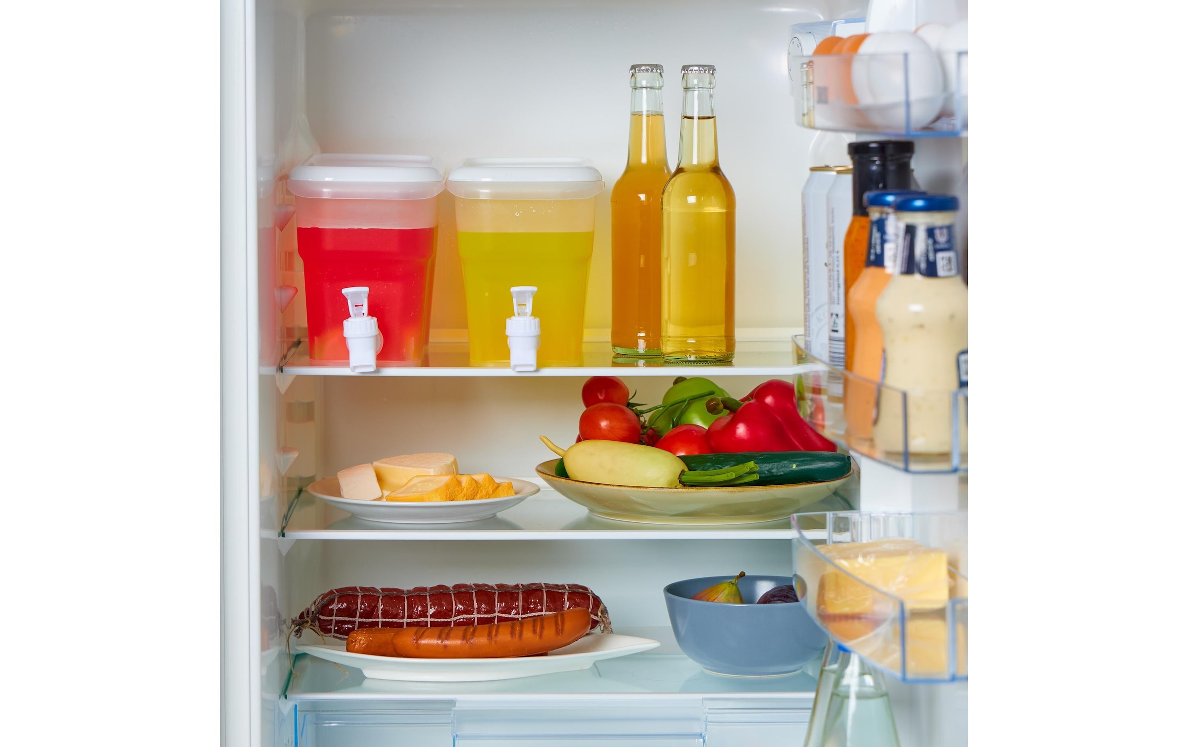 relaxdays Getränkespender »Kühlschrank 2er Set, 3 Liter«