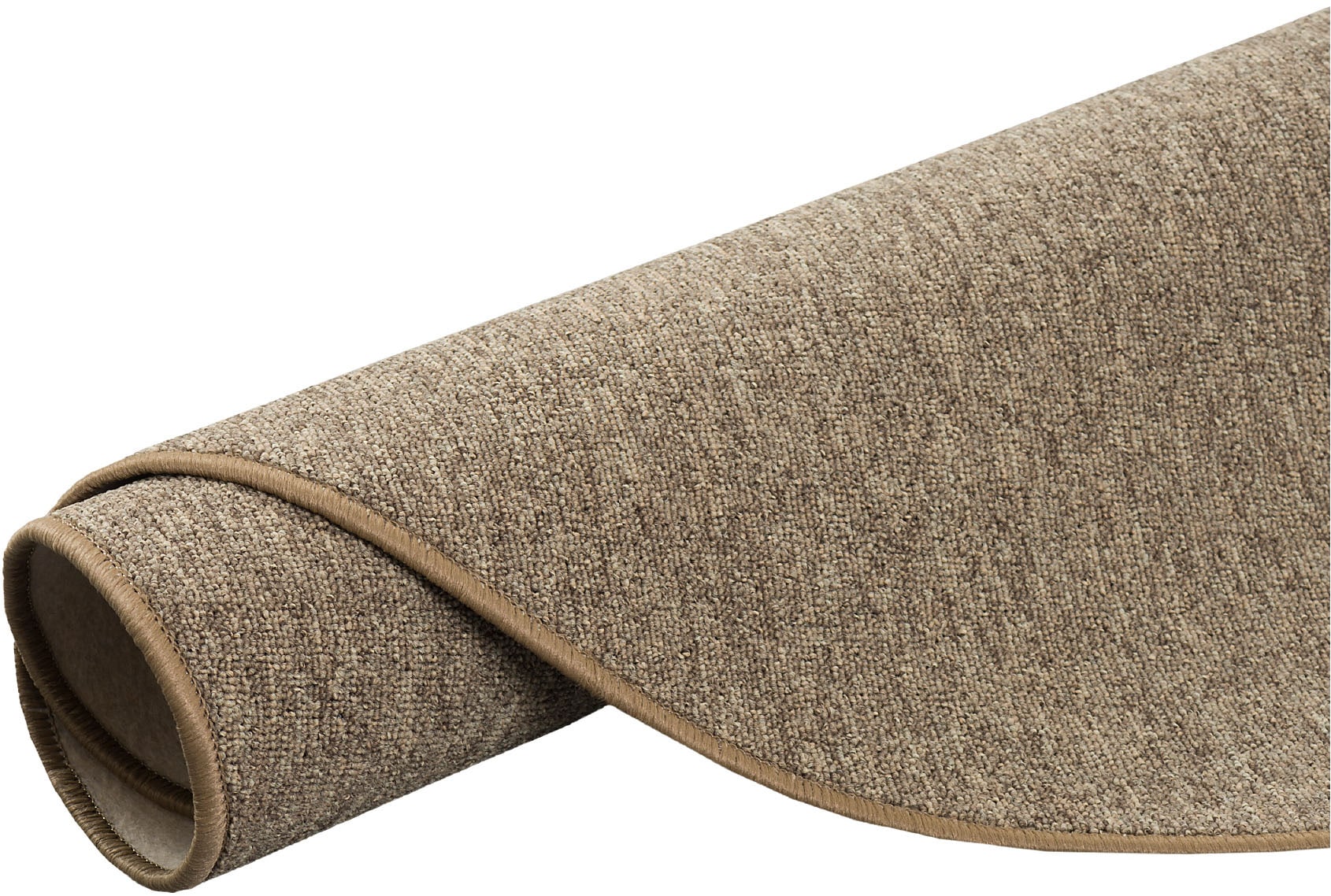 my home Teppich »Fortis, Schlinge, Made in Netherlands« rund 5 mm Höhe Uni Farben, gekettelt, strapazierfähig, Wohnzimmer