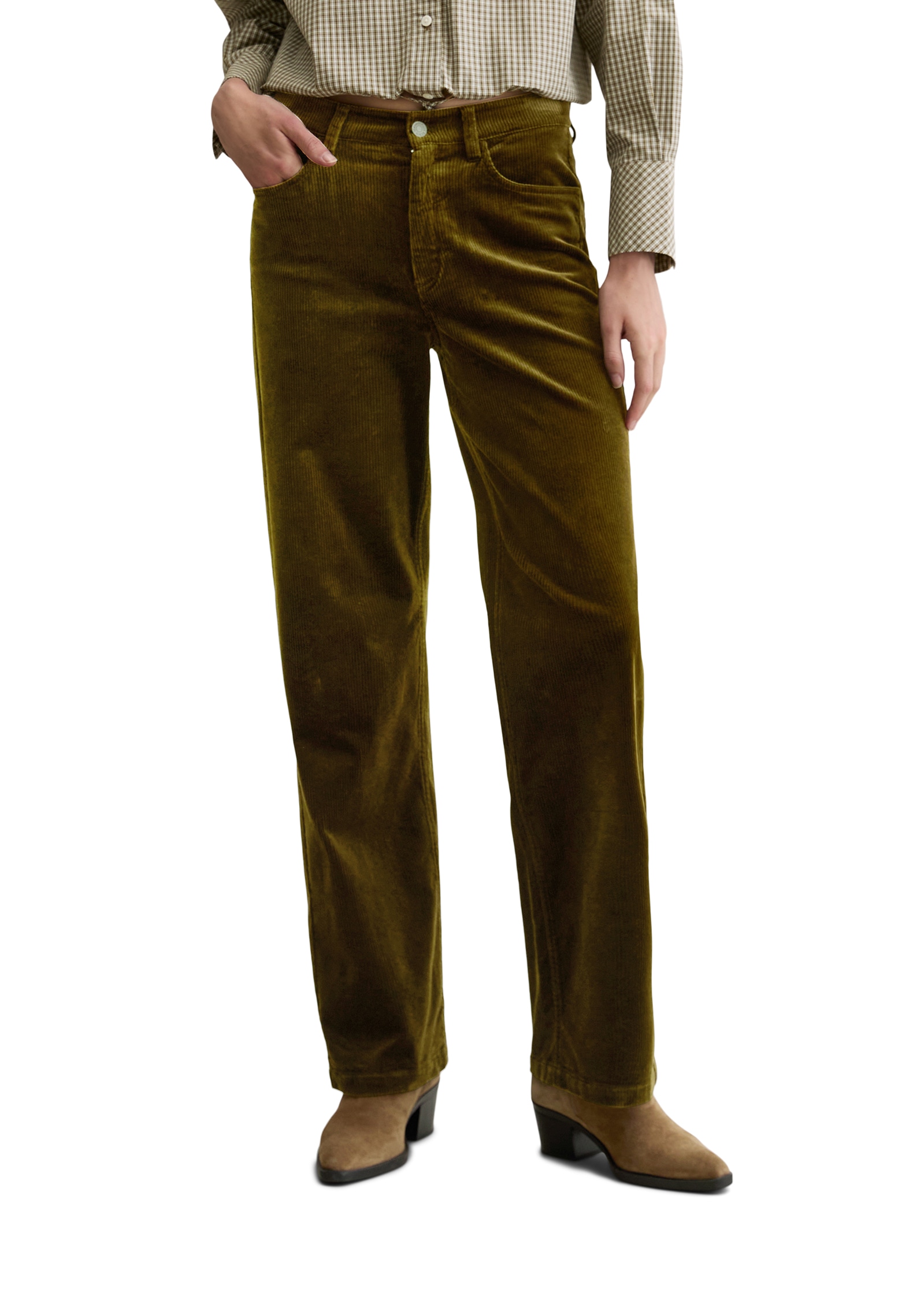 Marc O'Polo DENIM Cordhose »Tomma Wide«  mit Rippstruktur, aus Bio-Baumwoll-Mix, weites, gerades Bein