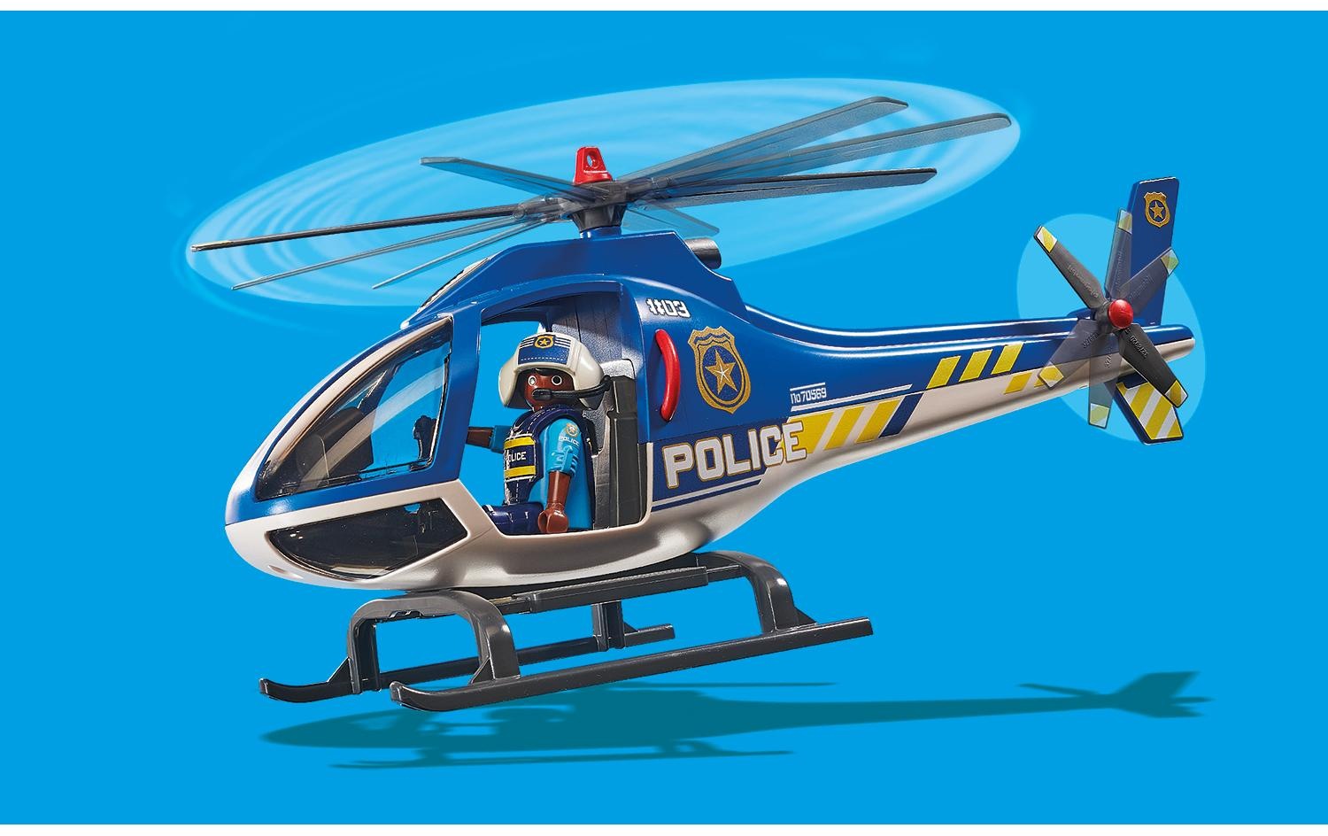 Playmobil® Briques de jeu »City Action Polizei-Hubschrauber:Fallschirm-Verfolgung 70569«