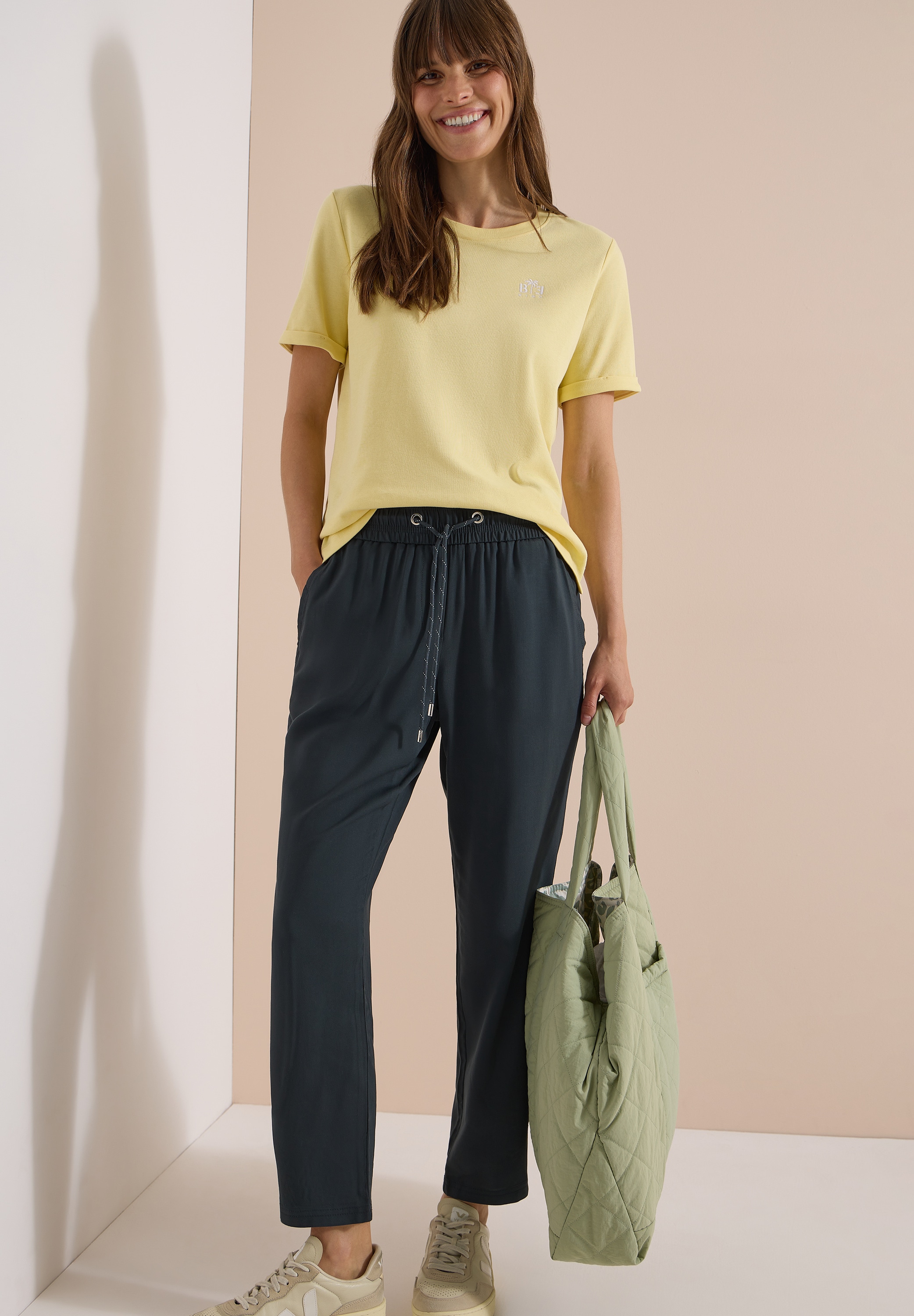 Cecil Pantalon de jogging »Style Chelsea«  en viscose, respirant, coupe ample, jambes étroites