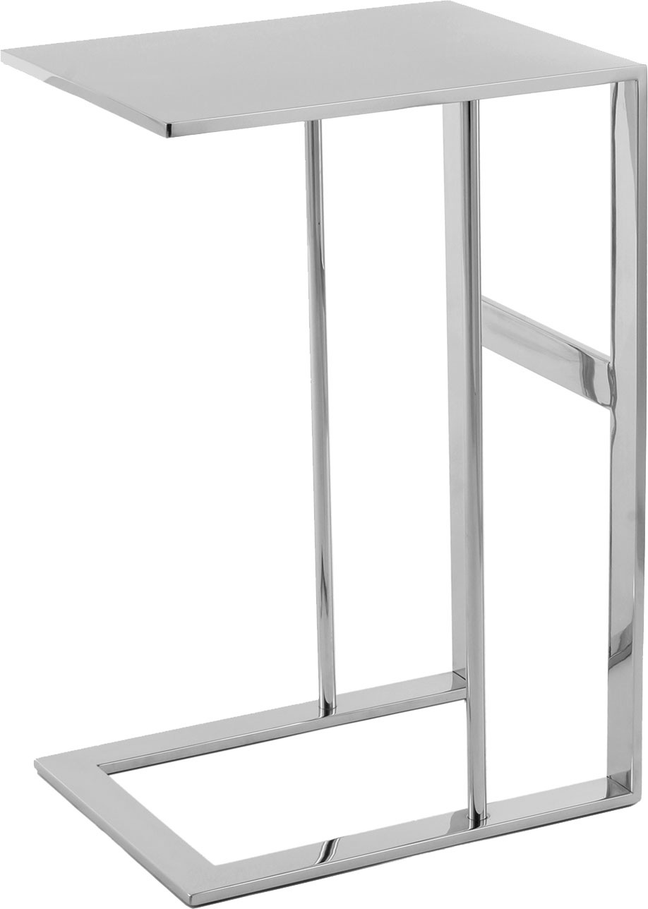 Kayoom »Sten 125, Minimalistischer Stil, Gefertigt aus 100 % Edelstahl« 1 Stk. tlg. Minimalistischer Beistellisch in C-Form aus Edelstahl