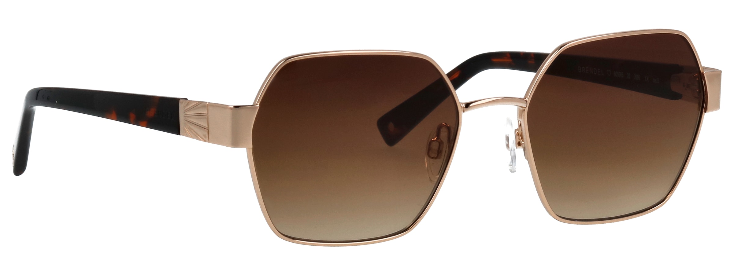 BRENDEL eyewear Lunettes de soleil »Modell 905065« Form Hexagon, Logoschriftzug auf Bügel, Metallfassung
