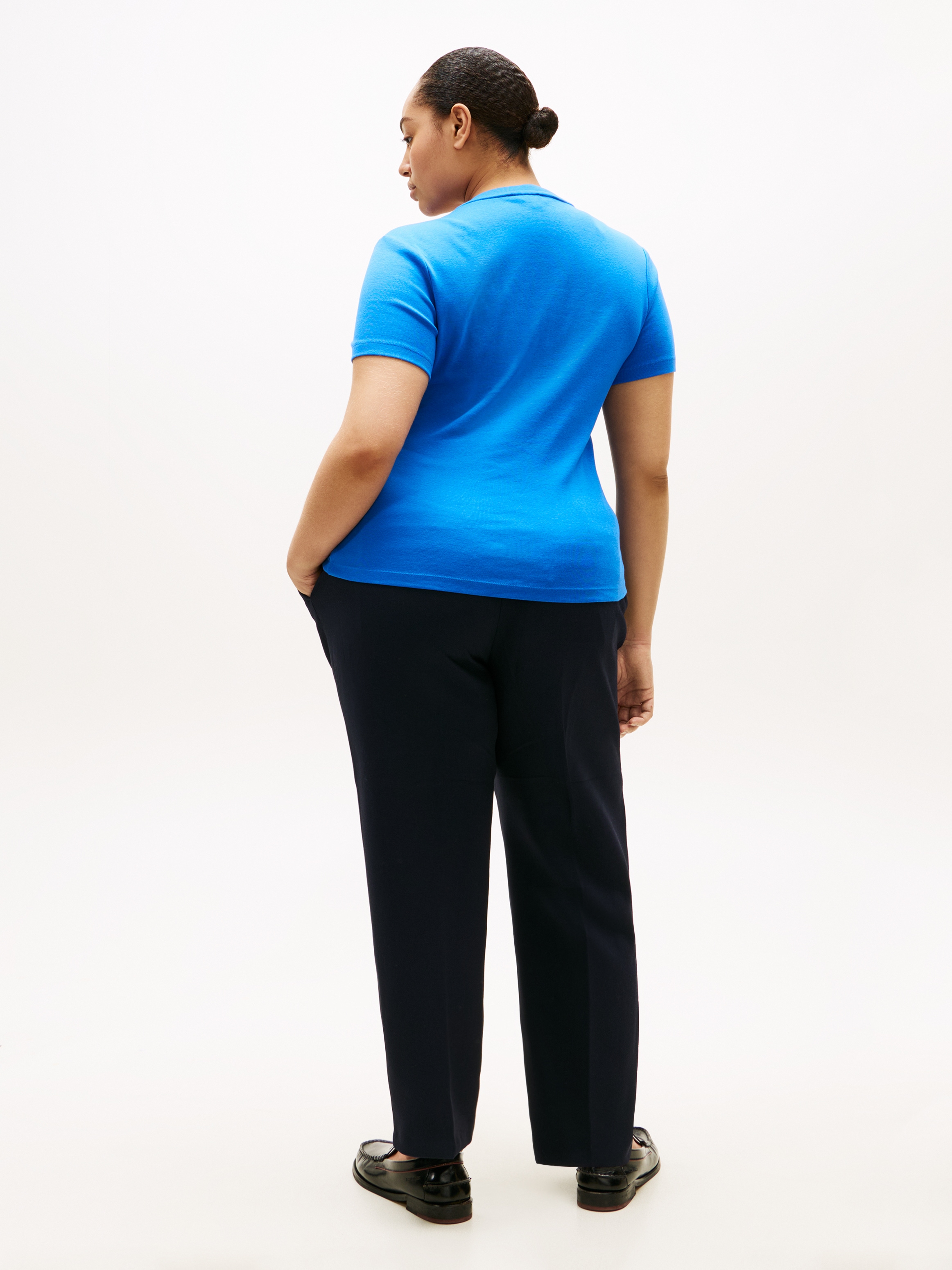 Tommy Hilfiger Curve T-shirt en V »CRV SLIM CODY V-NK SS« in grossen Grössen, Baumwoll-Qualität