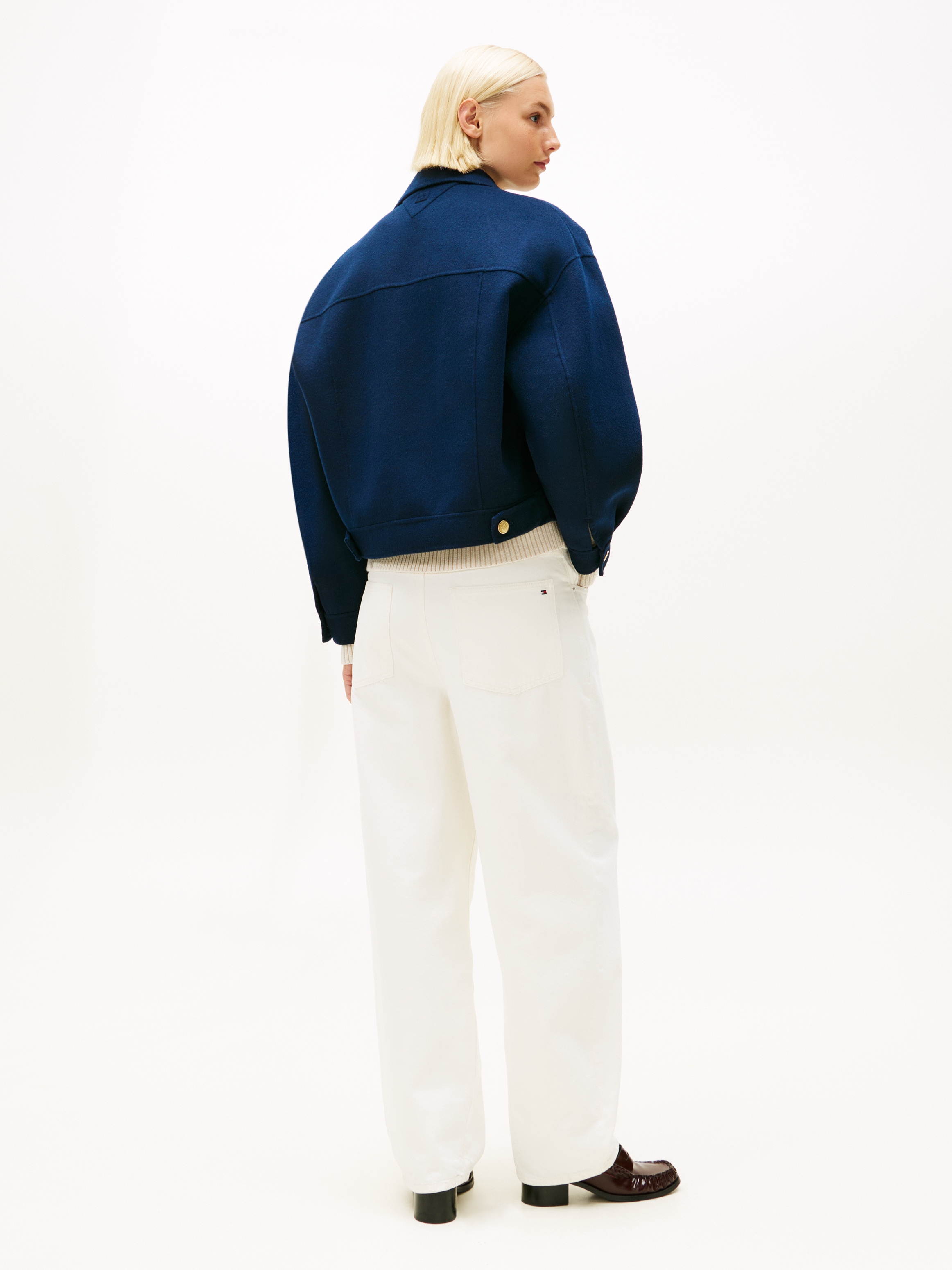 Tommy Hilfiger Veste courte »DF WOOL GOLD BUTTON PEACOAT« mit Wolle