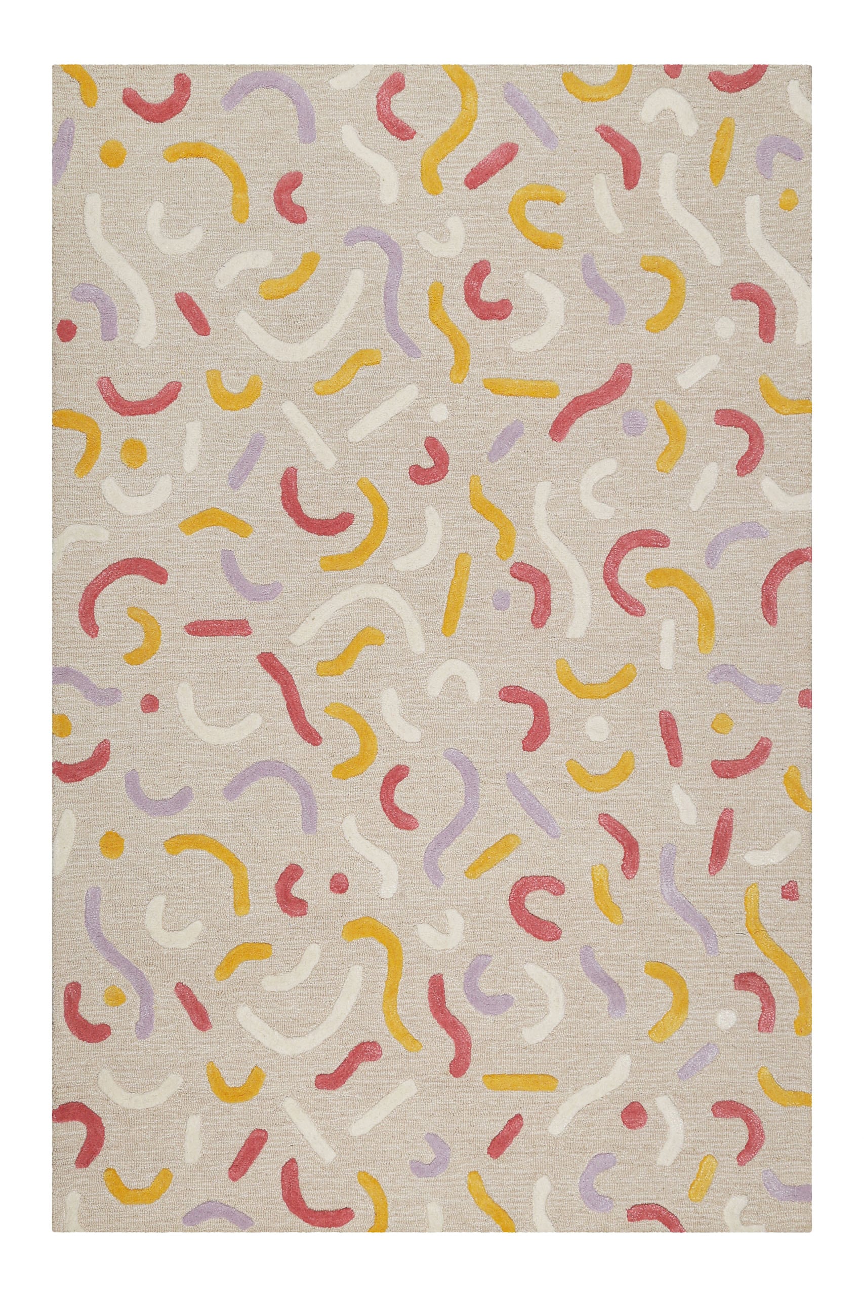 SMART KIDS Tapis pour enfants »Confetti 2.0« Rectangulaire 16 mm Höhe Kinder- & Spielteppich, Hoch-Tief-Effekt, Schurwolle, Kinderzimmer