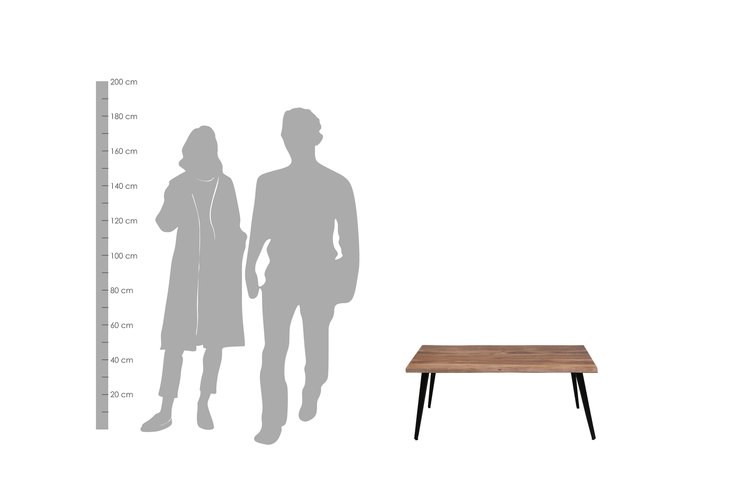 byLIVING Table basse »Caddy« Tischplatte mit Baumkante, Breite 110 oder 60 cm