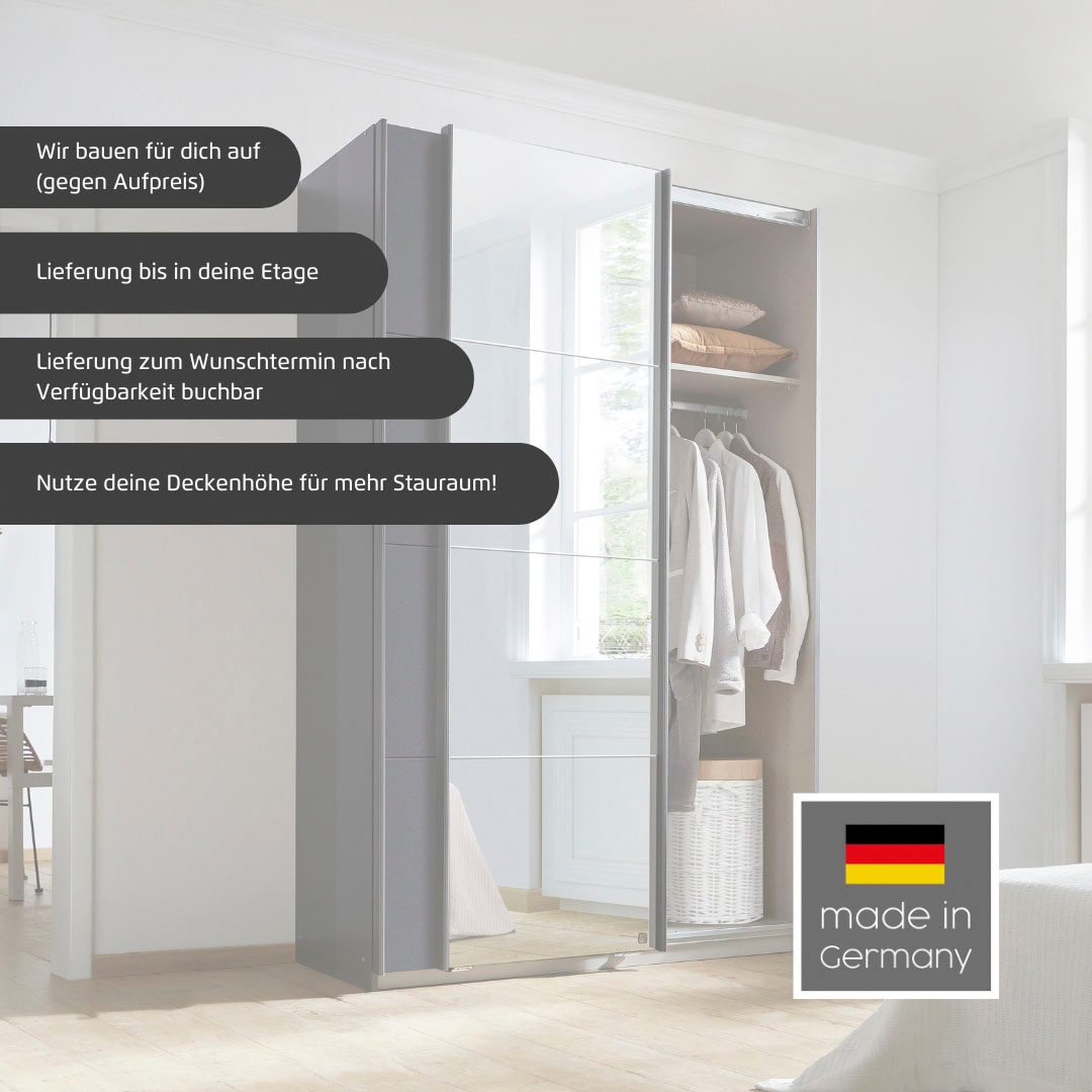 rauch Schwebetürenschrank »Subito Kleiderschrank Bestseller« Schlafzimmerschrank Garderobe mit 4 Glaselementen