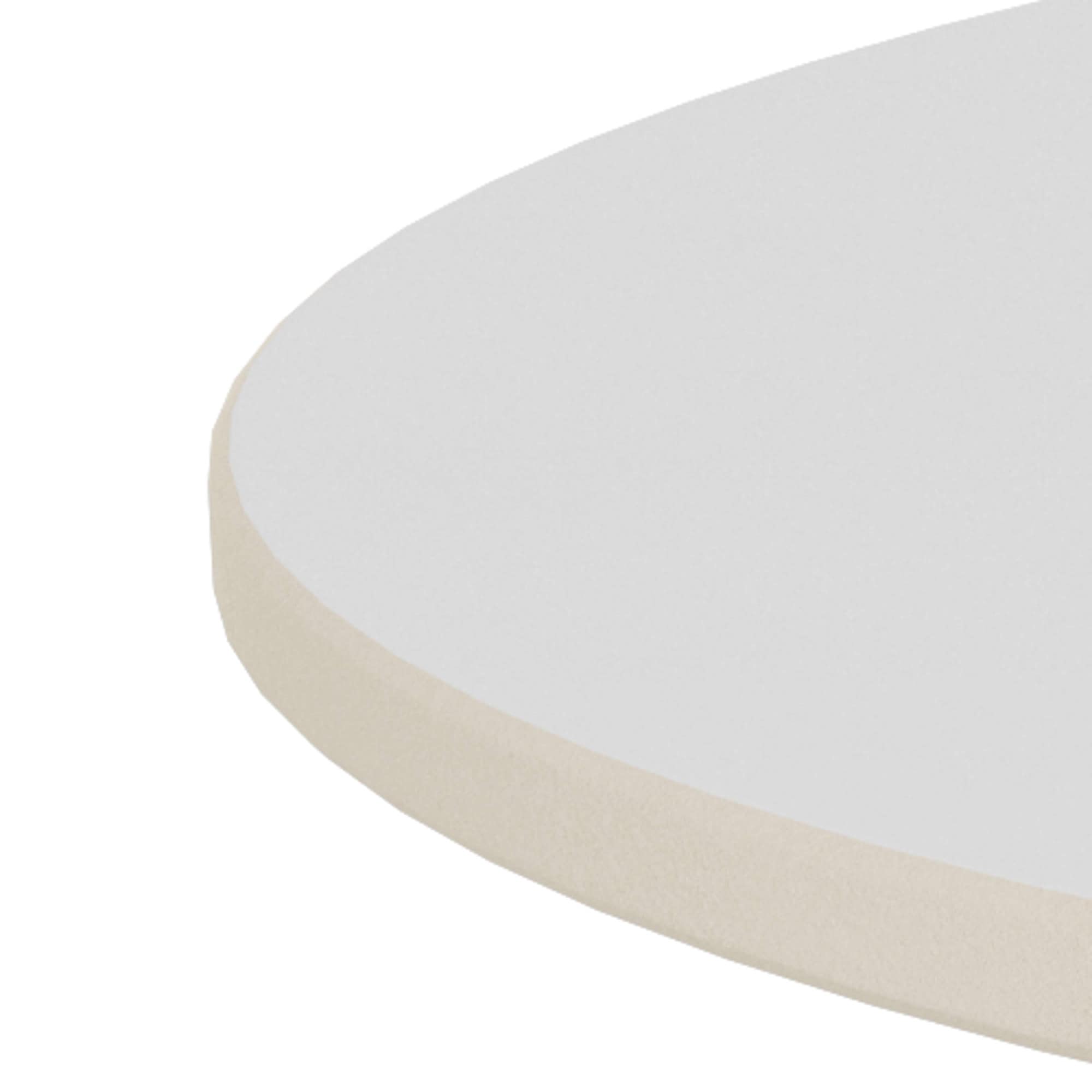 ACTONA GROUP Table basse »Santorini Kaffetisch - modern & stilvoll mit langlebiger Keramikplatte« Céramique blanche, cadre en acier noir, durable. Ø : 70 cm,