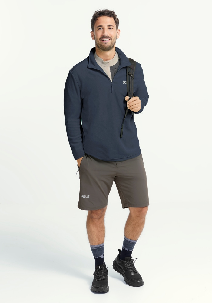 Jack Wolfskin Pull en polaire »TAUNUS 100 HZ M«, avec fermeture éclair, déperlant, coupe-vent, respirant
