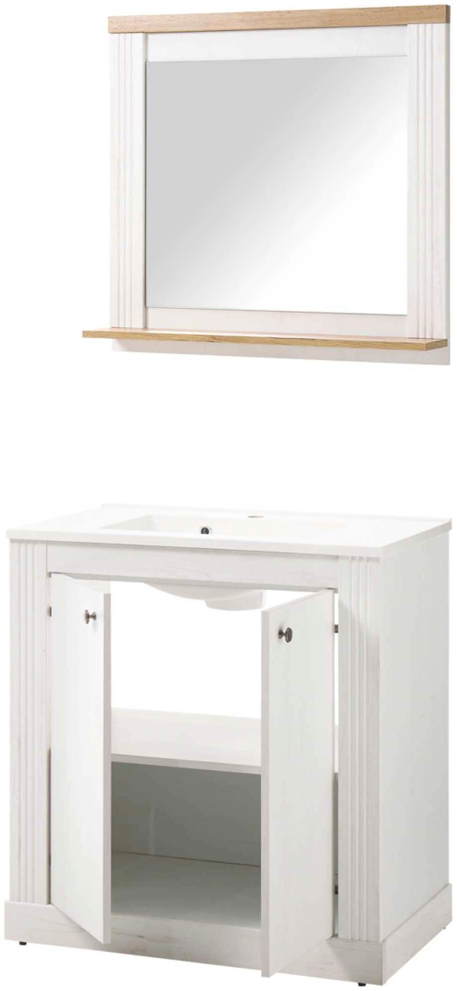 Home affaire Badmöbel-Set »WESTMINSTER, Bad im Landhausstil, 2-teiliges Badezimmer« 2 Stk. tlg.