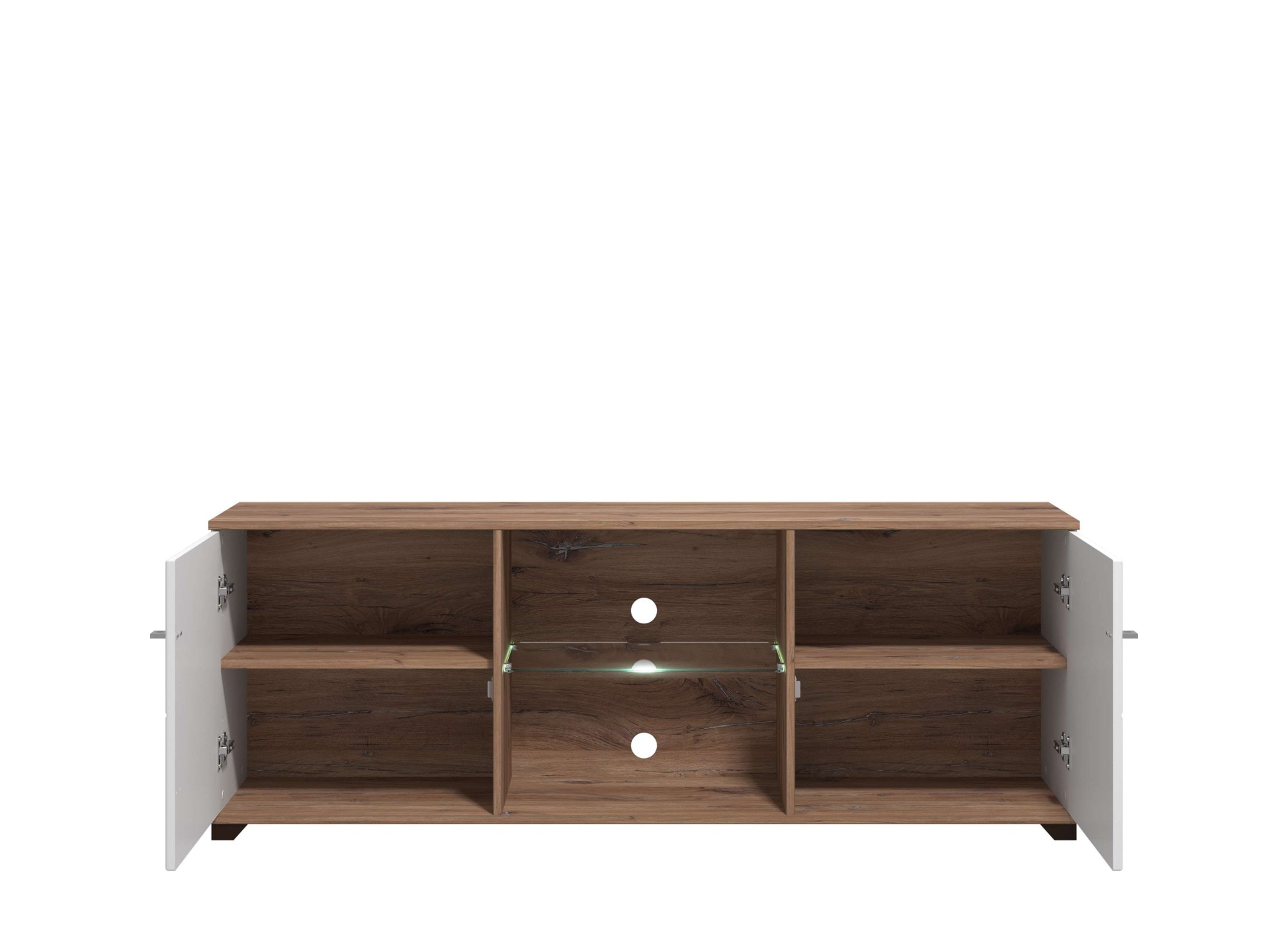 INOSIGN Tableau TV »Burgundy Lowboard, TV-Schrank, TV-Ständer, Hochglanzfonten« Hochglanzfronten und eine Innenausstattung in Flagstaff Eiche