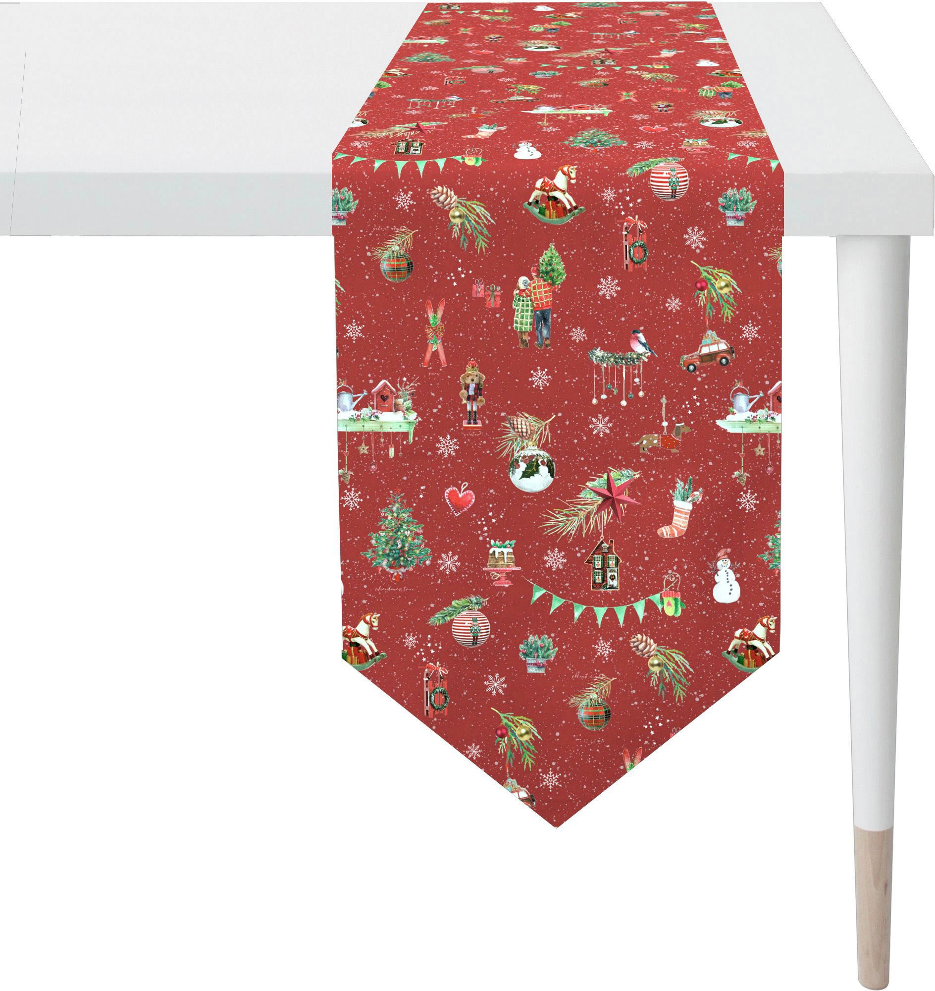APELT Ruban de table »6200 WINTERWELT, Weihnachtsdeko, Weihnachten« impression numérique