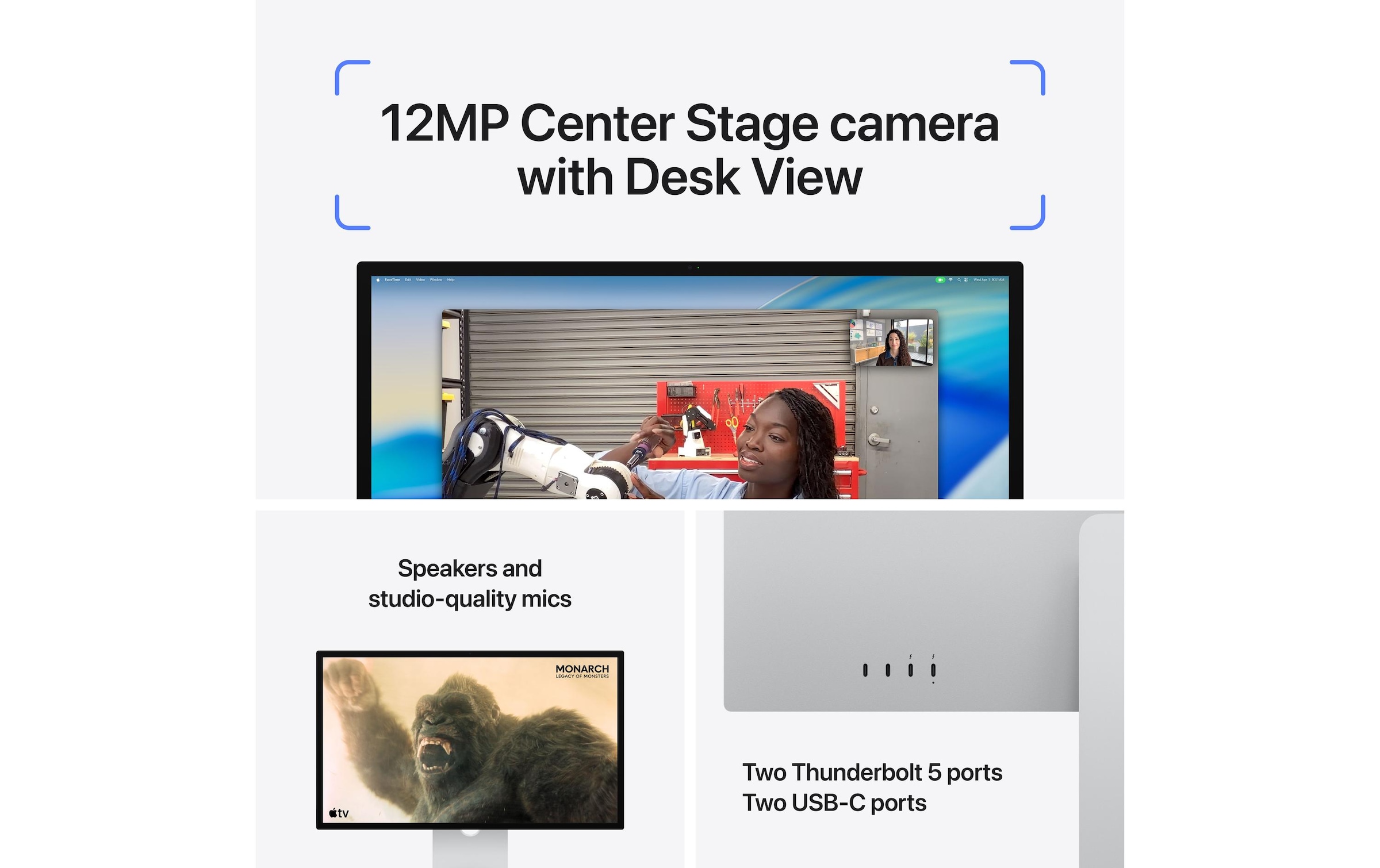 Apple Moniteur LED »27 Studio Display (Height/Tilt-Stand)« 68,58 cm/27 ″  5120 x 2880 px 60 Hz