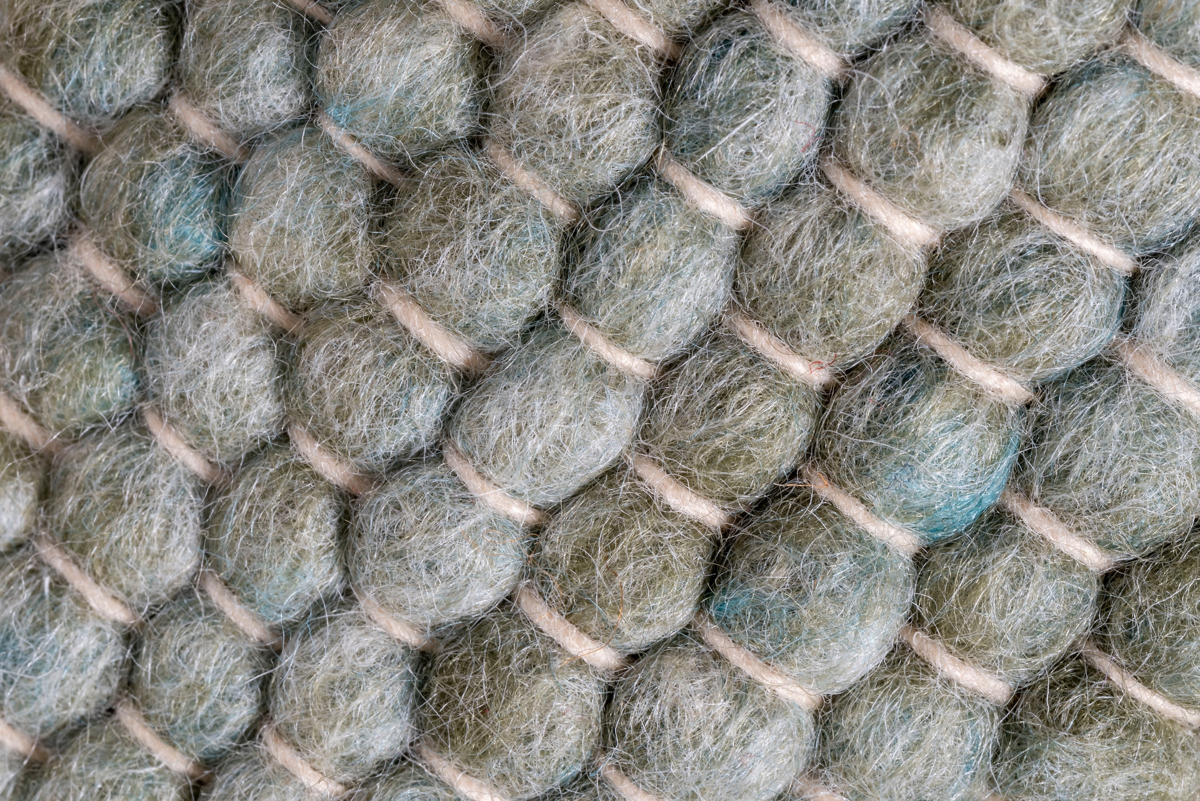 Sansibar Tapis en laine »Hörnum« Rectangulaire 12 mm Höhe tapis tissé main, chiné, pure laine foulée, tissé main