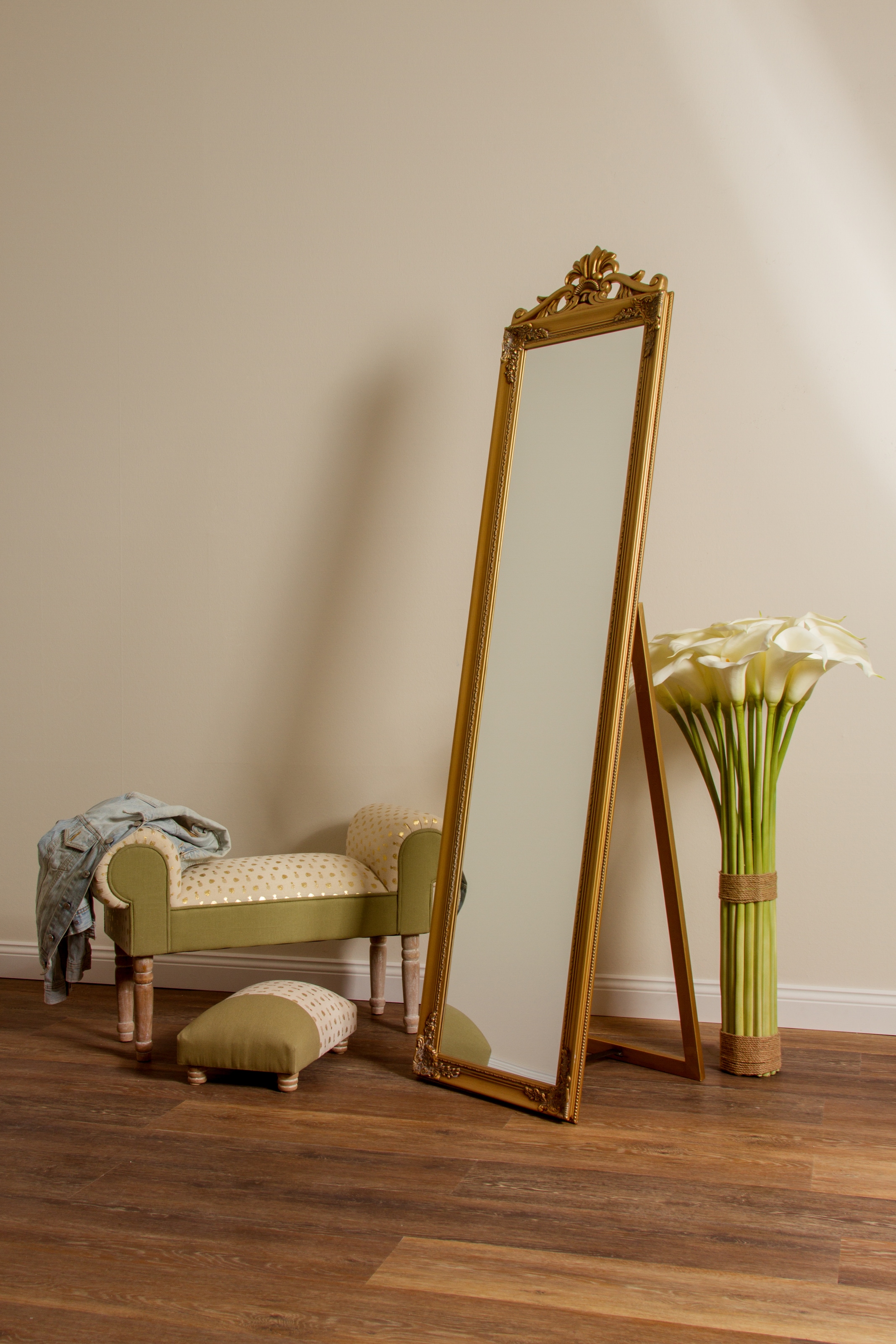 Home affaire Miroir déco »King, Ganzkörperspiegel Barock Antikstil« Standspiegel mit aufwendigen Verzierungen, HxB: 180x45 cm