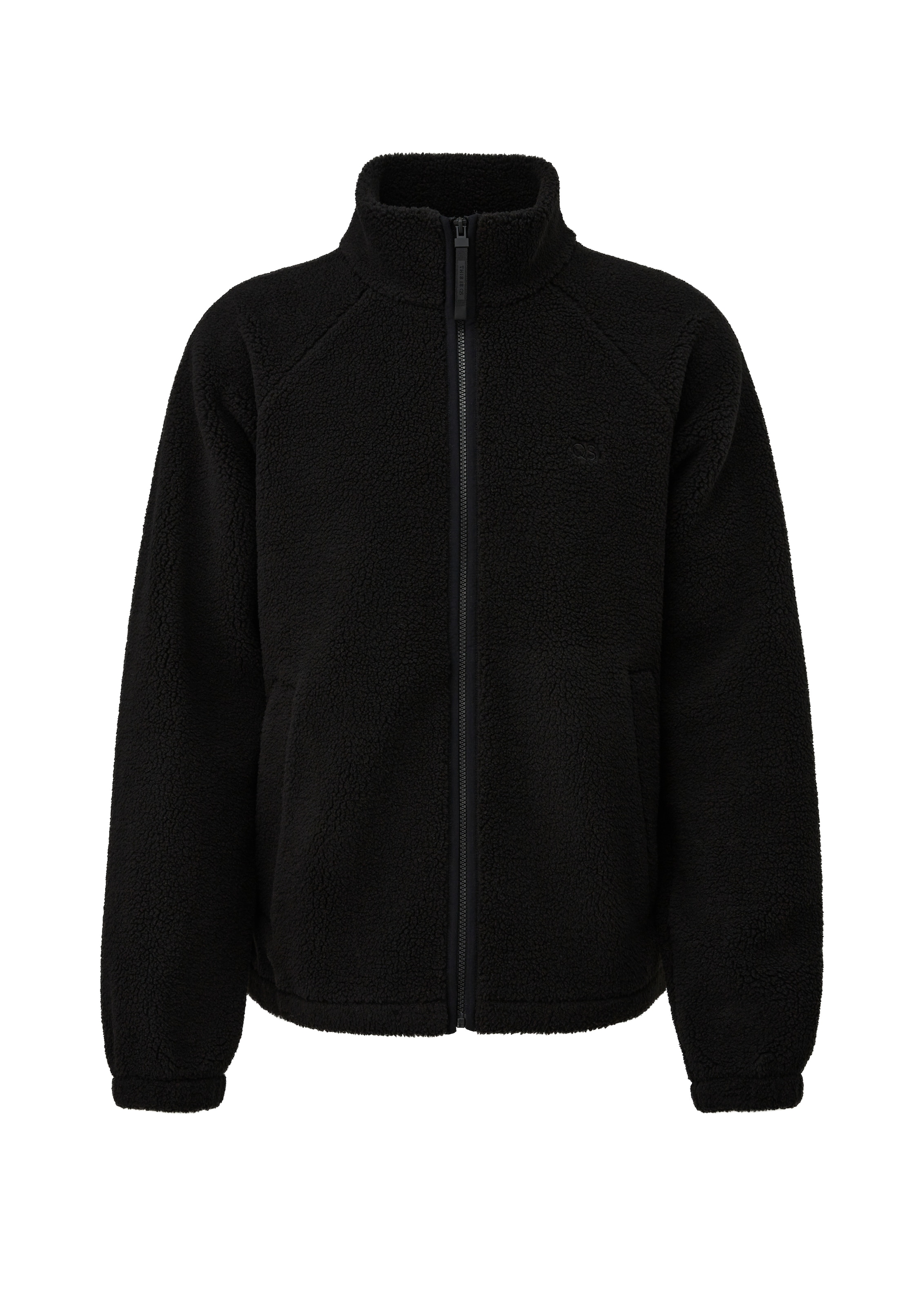 QS Veste polaire sans capuche Teddy-Jacke mit Stehkragen und Reissverschluss