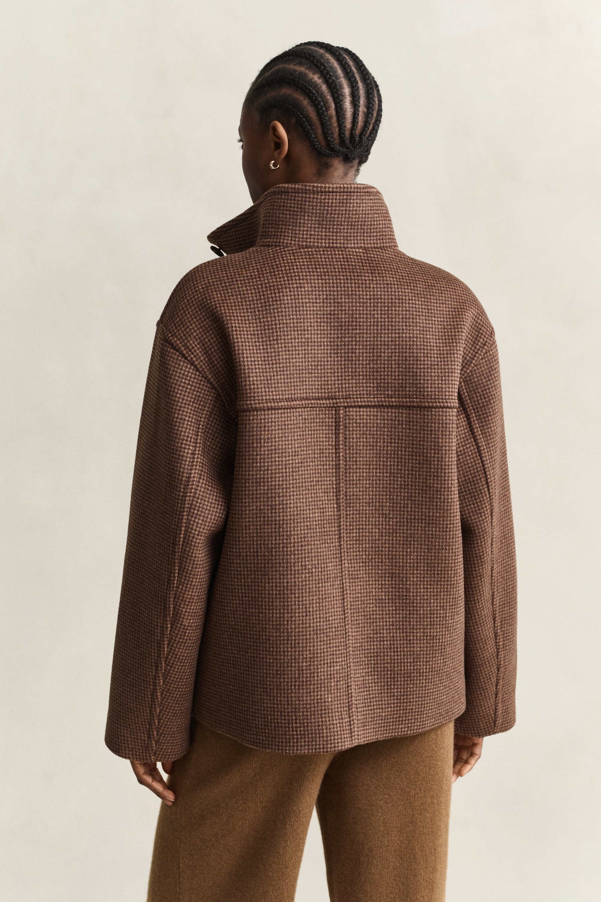 Gant Veste en laine »CHECKED WOOL BLEND« petits carreaux, coupe décontractée, avec une touche de cachemire