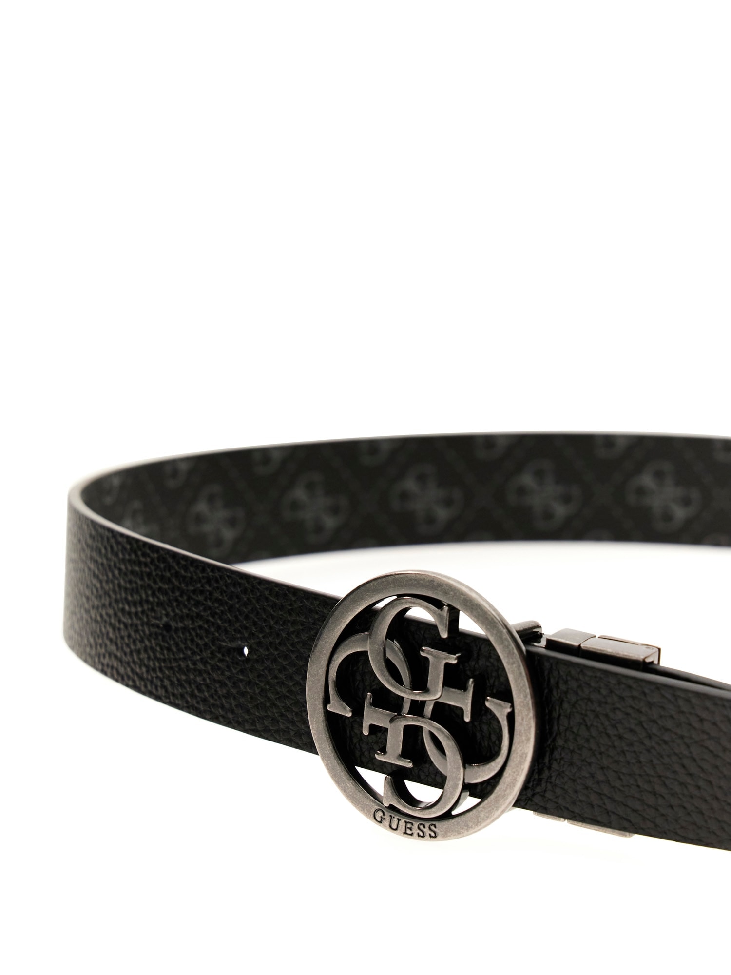 Guess Ceinture réversible »MILANO ADJ & REV H35« aus echtem Leder, Logoschliesse