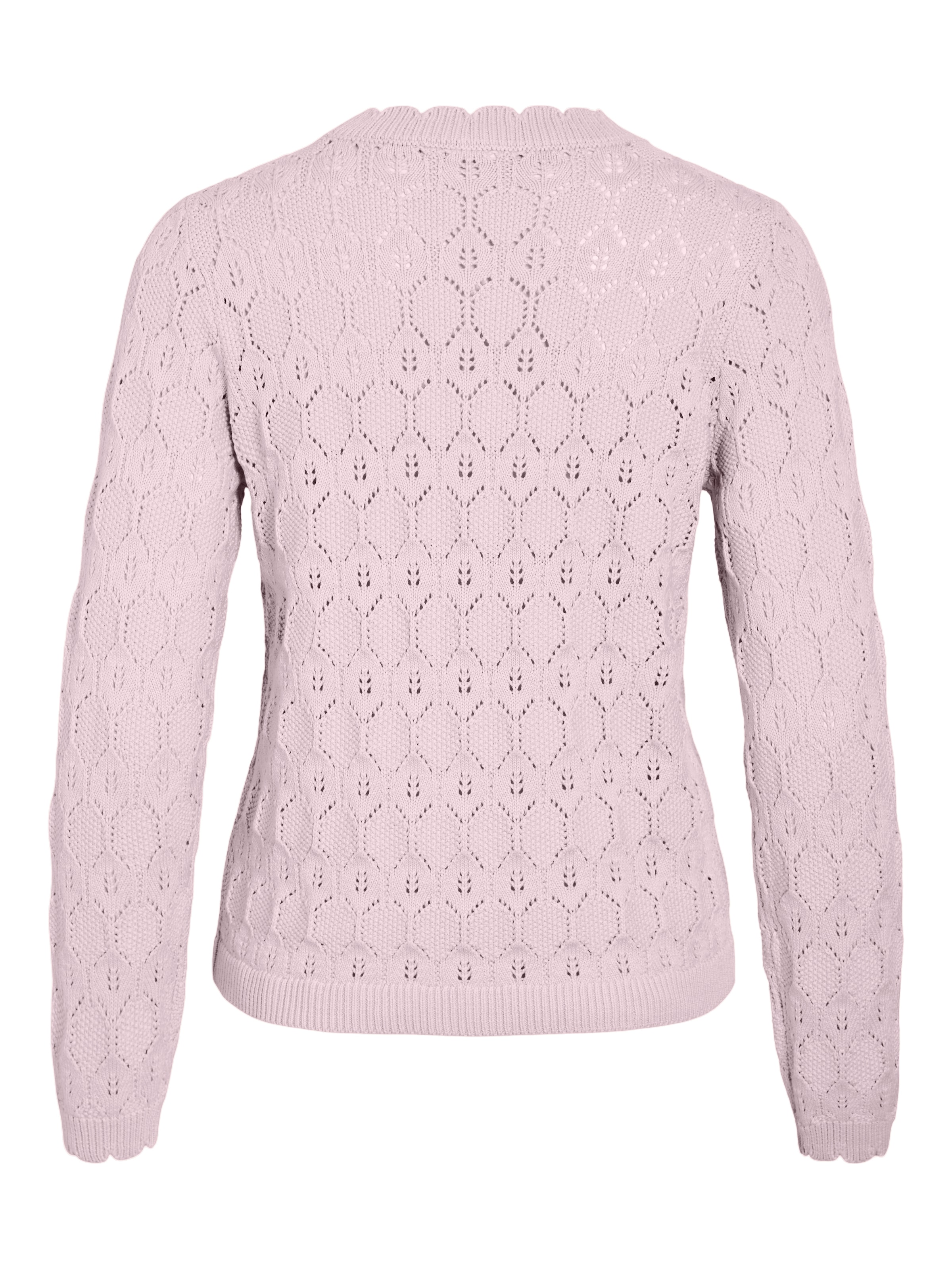 Vila Rundhalspullover »VILOWEN L/S POINTELLE KNIT TOP/PB«