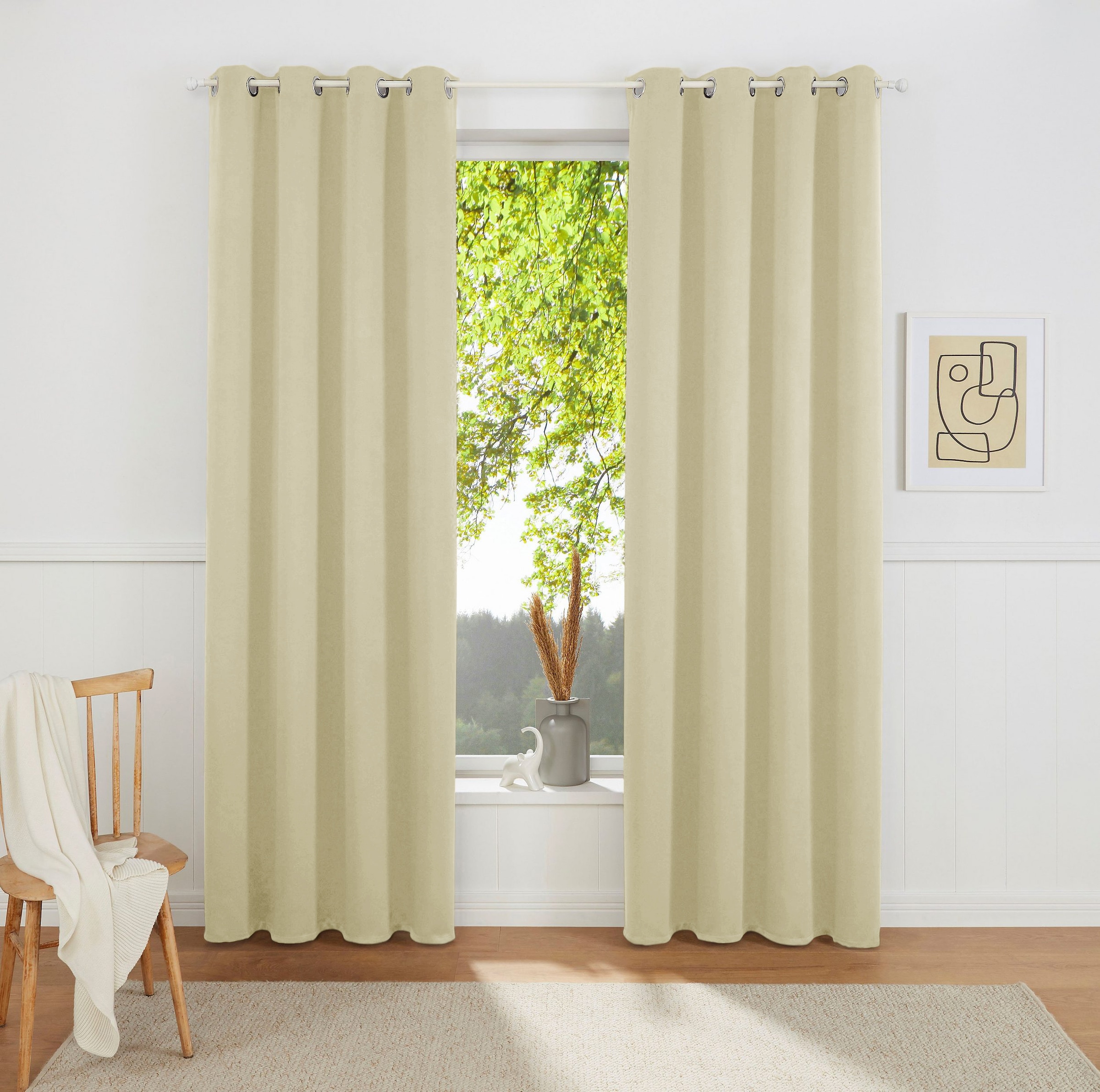 GOODproduct Vorhang »SOLA« Ösen 1 Stk. tlg. blickdicht, Ösen-Aufhängung, wärmeabweisend,, 1er oder 2er Set