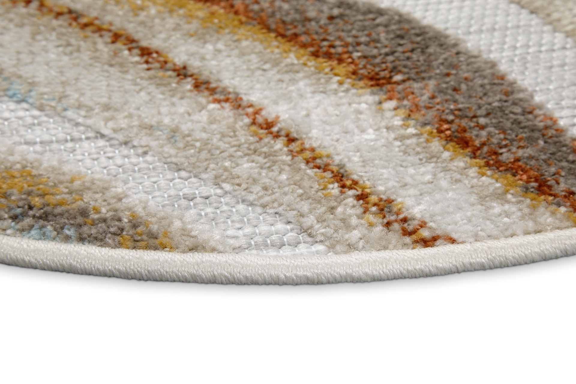 Wecon home Tapis d'extérieur »Creek« Rond 5 mm Höhe für Innen & Aussen, strapazierfähig, pflegeleicht, Hoch-Tief Effekt