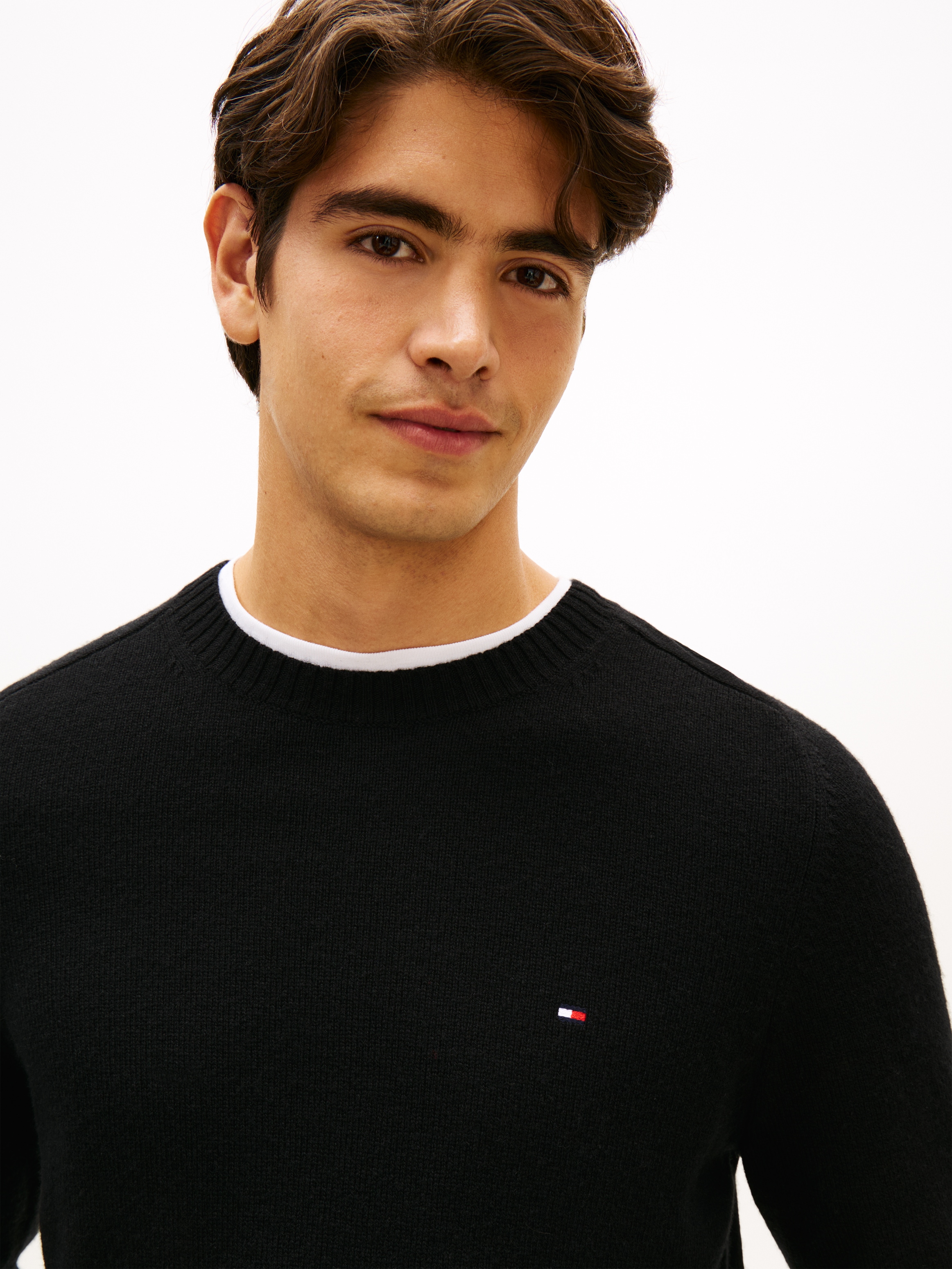 Tommy Hilfiger Rundhalspullover »LAMBSWOOL CREW NECK«