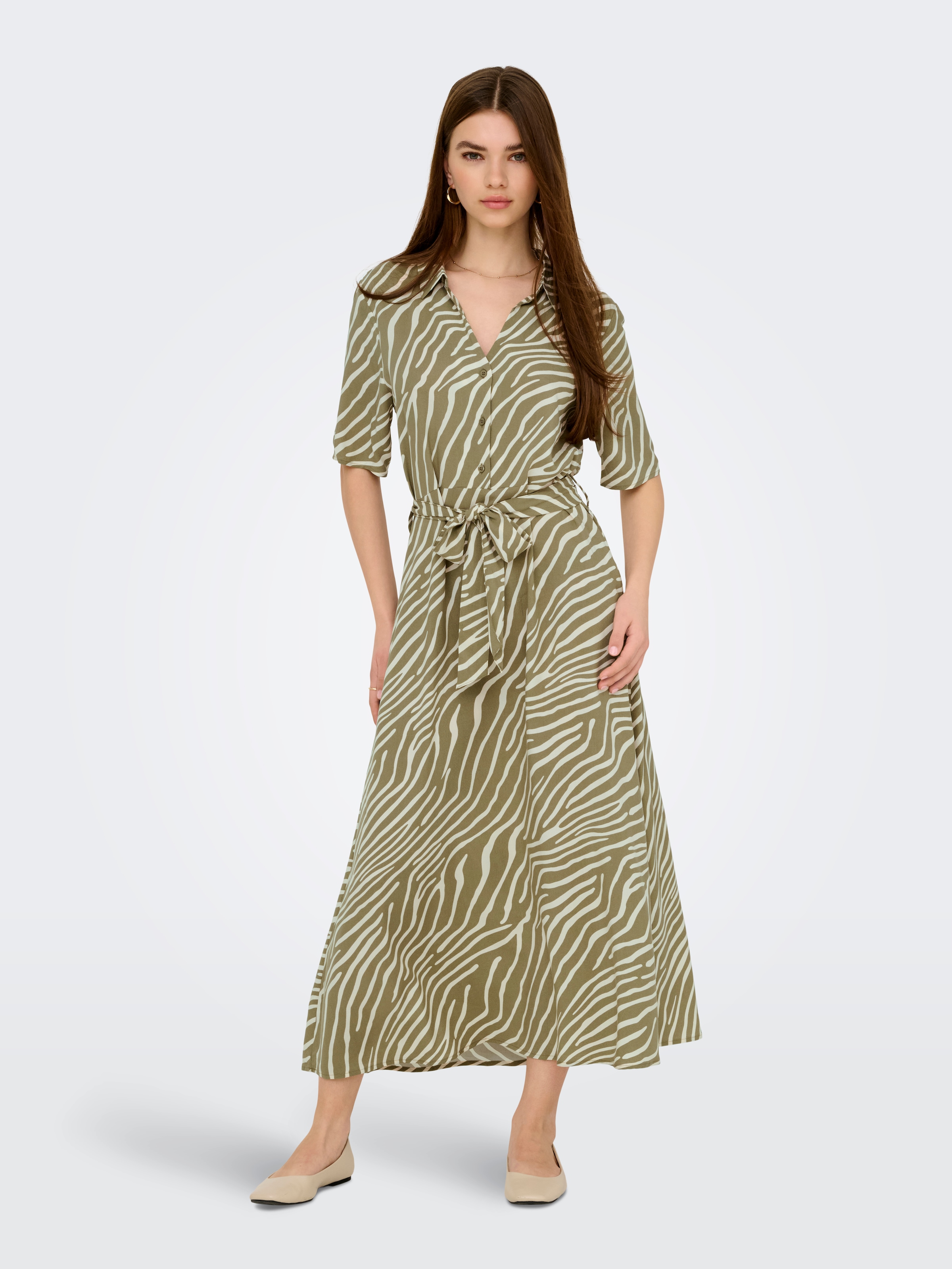 JDY Hemdblusenkleid »JDYSTARSEZEN LIFE 2/4 MIDIDRESS WVN NOOS« Sommerkleid