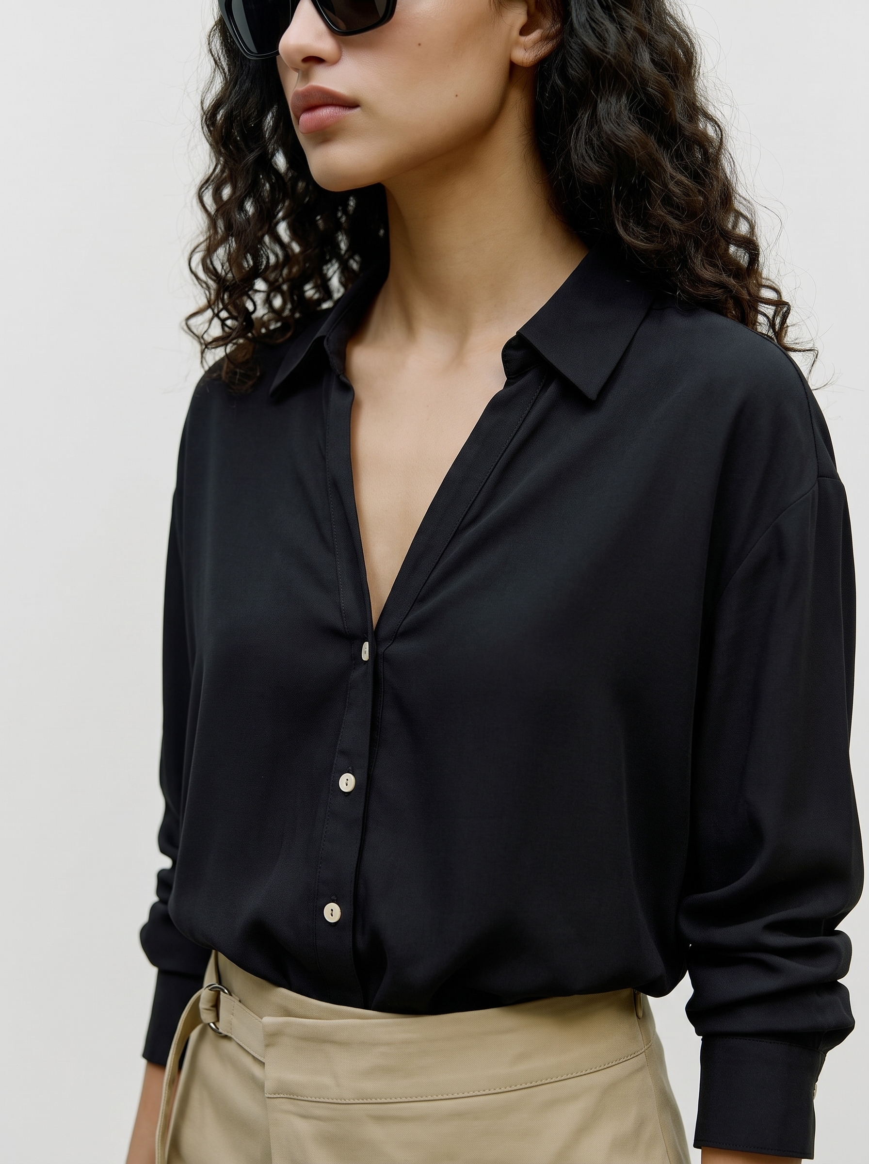 Vero Moda Langarmbluse »VMAURA LS SHIRT WVN NOOS« Viskose, regular fit