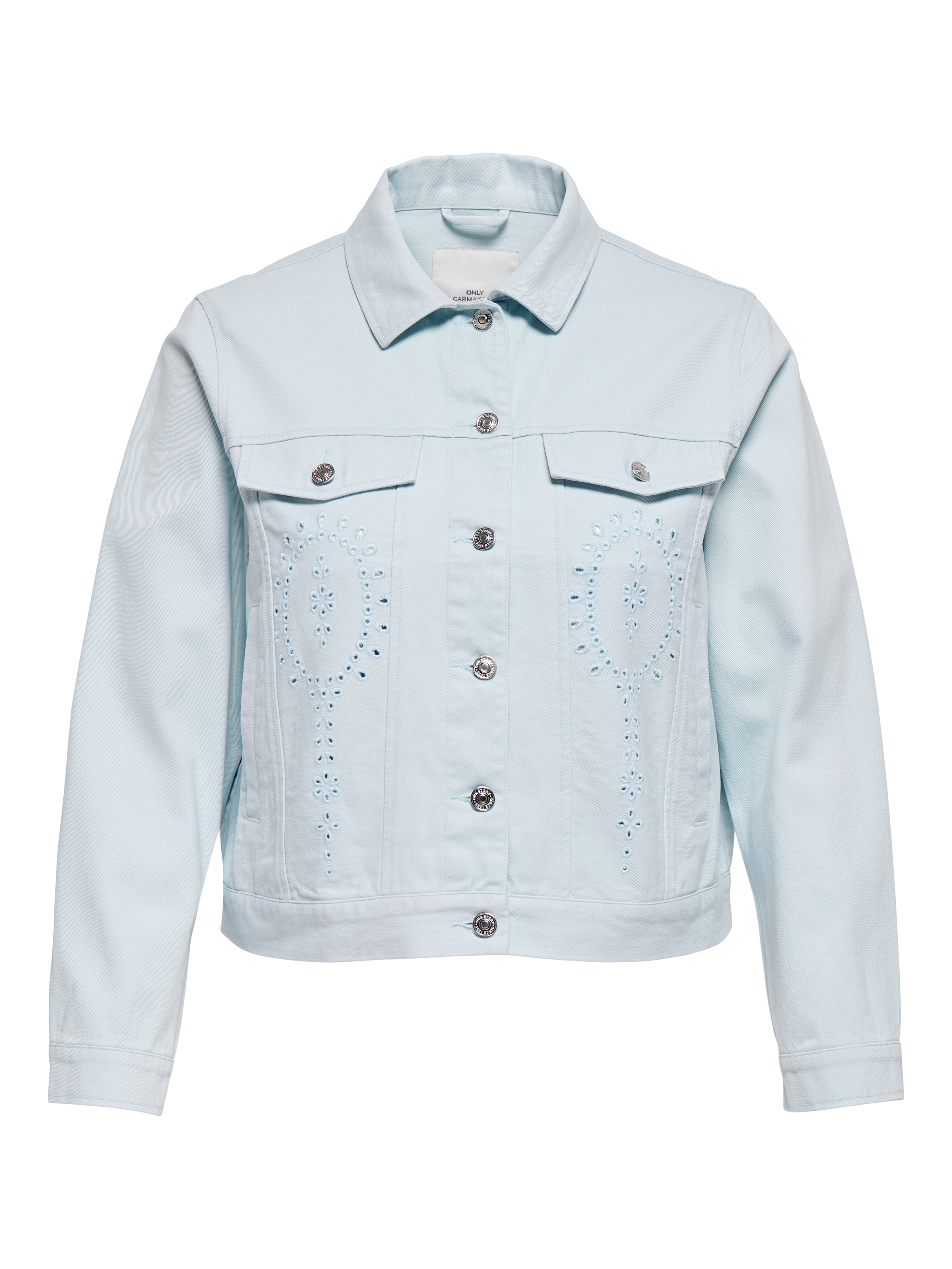 ONLY CARMAKOMA Jeansjacke »CARELSA CROCHET DENIM JACKET OTW« mit Stickerei Detail