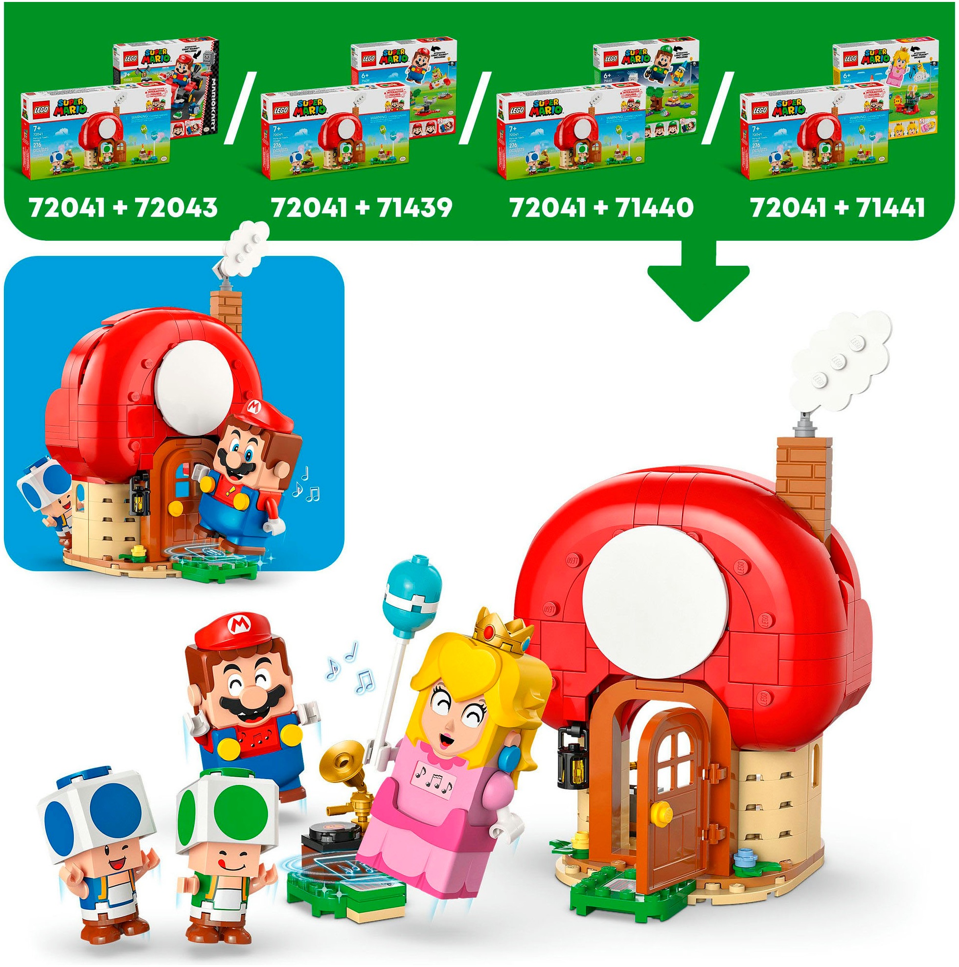LEGO® Konstruktionsspielsteine »Party beim Toad-Haus (72041), LEGO Super Mario« Made in Europe