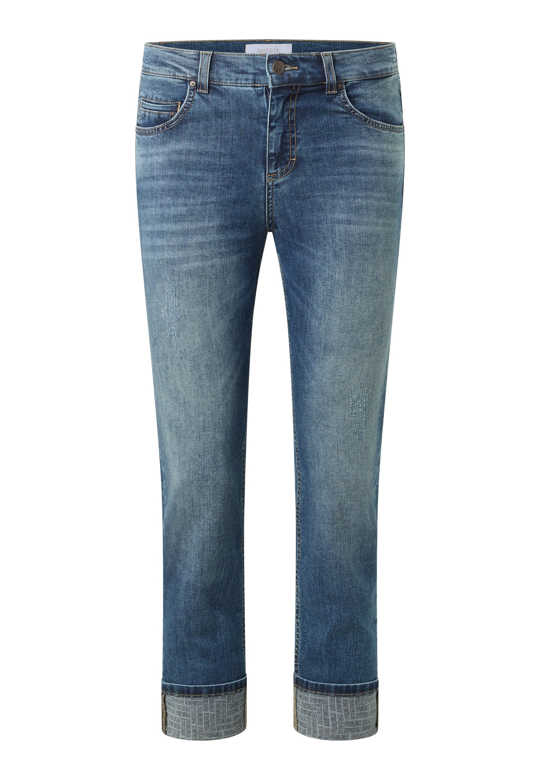 ANGELS Jeans 7/8 »CIRA EDGY« Coupe slim, avec effets déchirés et d'usure