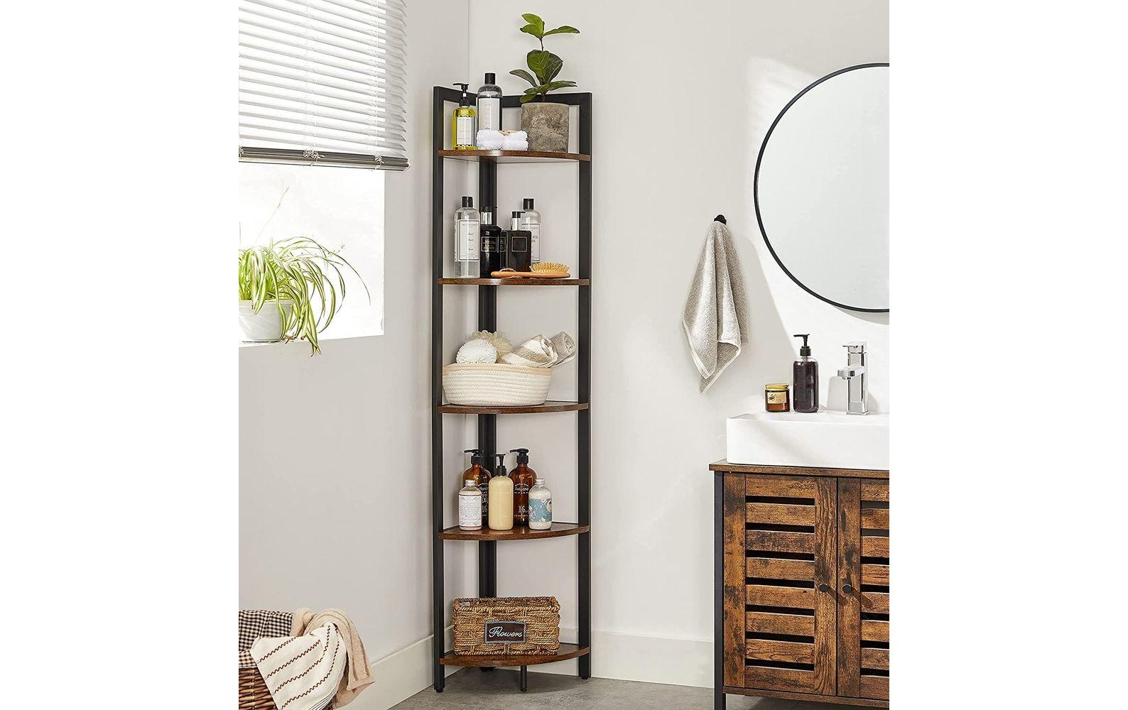 VASAGLE Regal »30 x 150 cm, Braun/Schwarz«