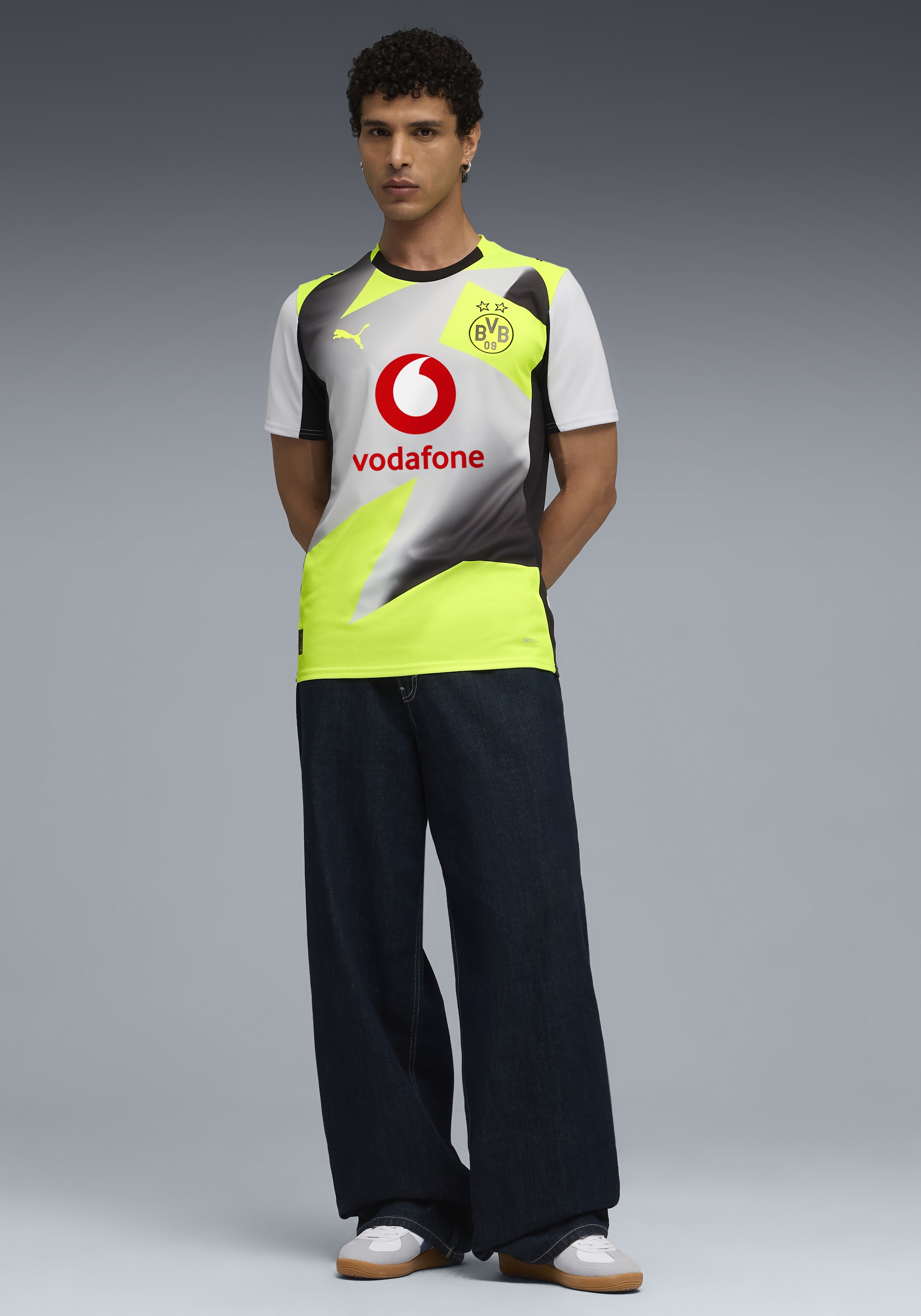 PUMA Fussballtrikot »BVB AWAY JERSEY REPLICA« Fussball, Kurzarm, sportlicher Stil, mit Rundhalsausschnitt