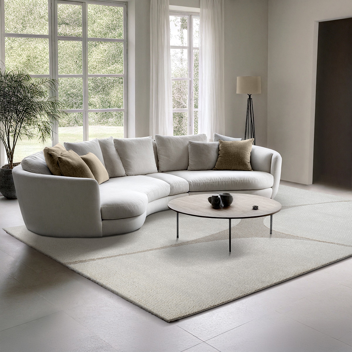 the carpet Tapis »Elisa« Rectangulaire 12 mm Höhe moderner Wohnzimmer Teppich, geometrisches Design, hohe Flordichte