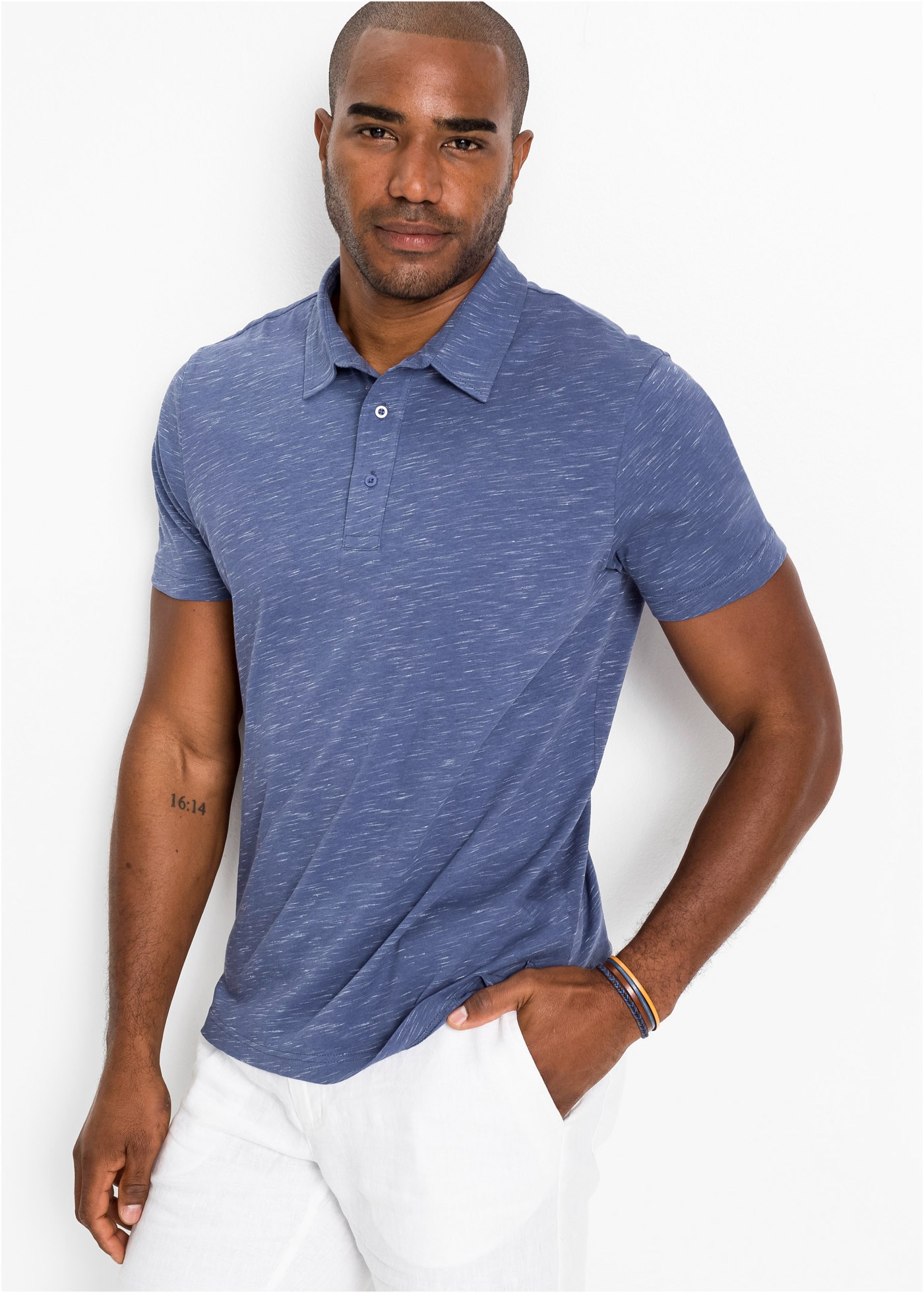 bonprix Polo Regular Fit, Kurzarm, Kragen mit Knopfleiste