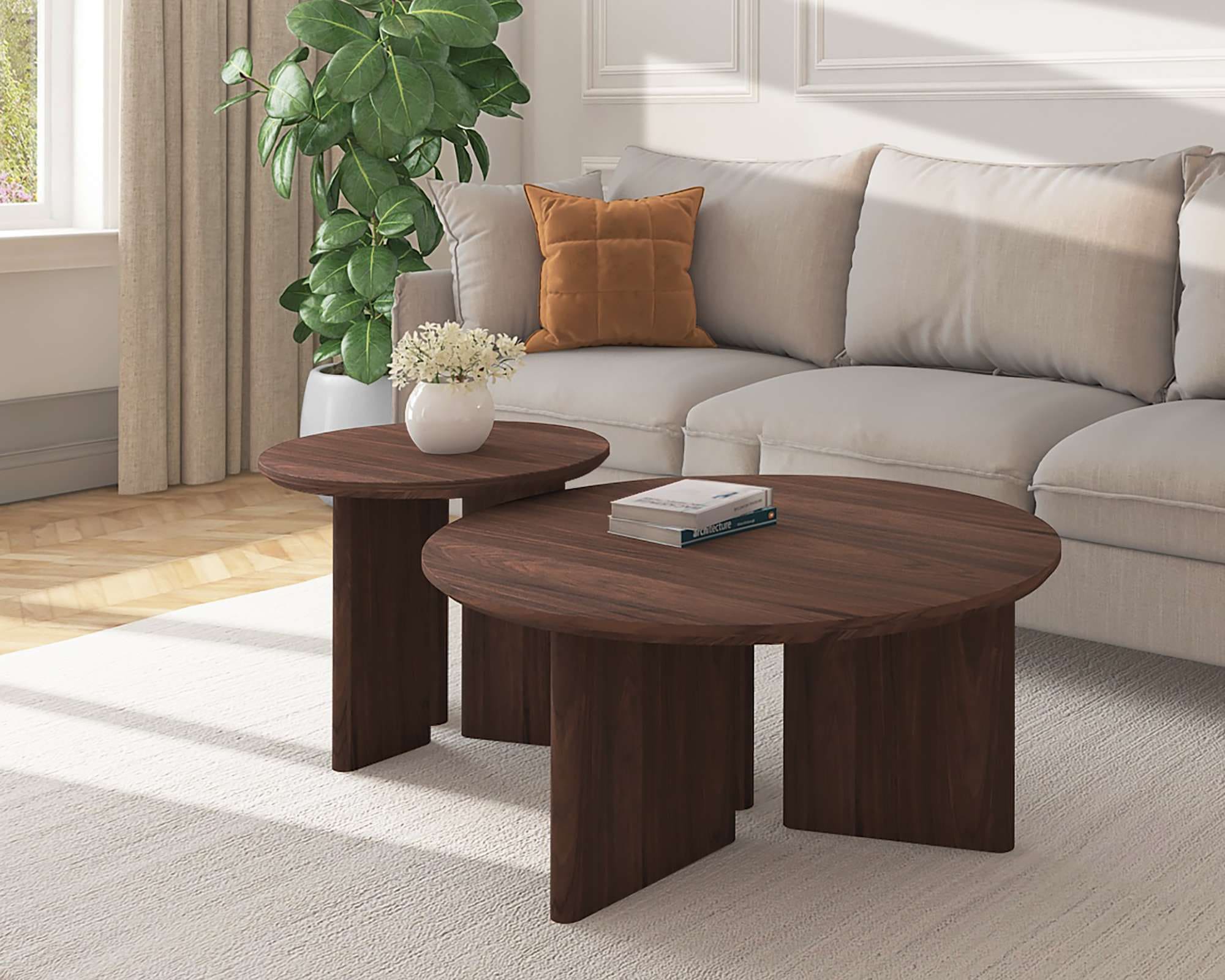 GOODproduct Table basse »Cassian« 1 cuis tlg. Walnussoptik